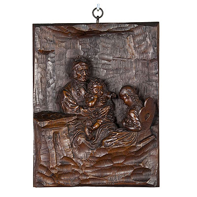 relief woodcarving by hermann steiner meran 19th century