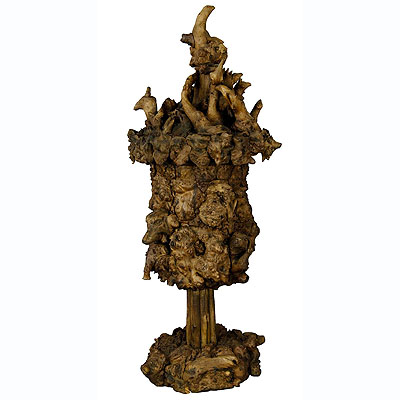 black forest root wood tobacco jar ca. 1880 black forest root wood tobacco jar ca. 1880
