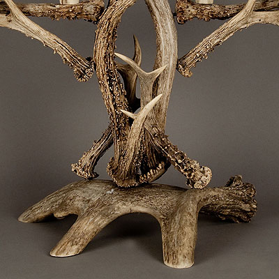 large antler candle holder ca. 1900