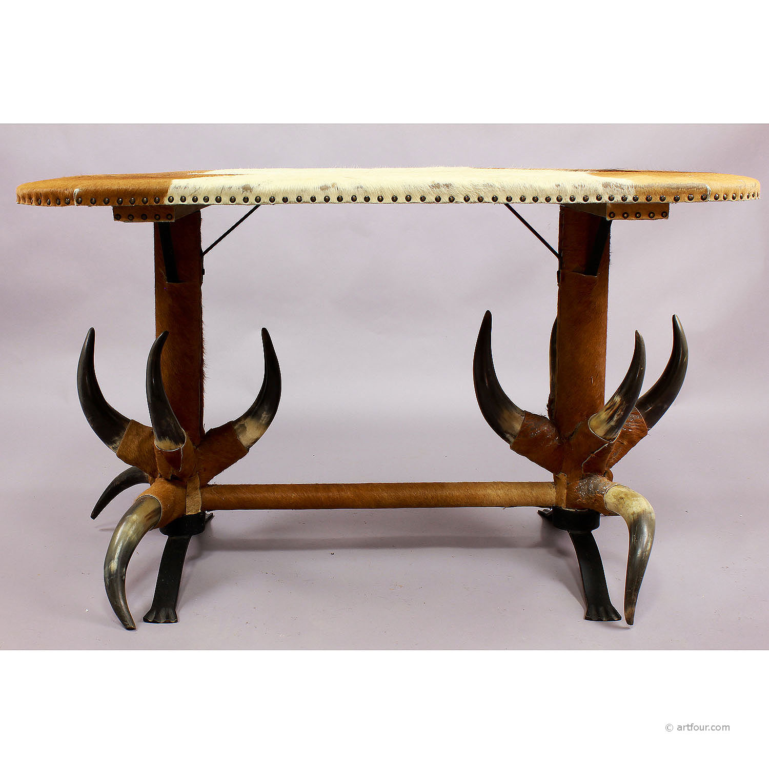 Antique Bull Horn Table ca. 1870 