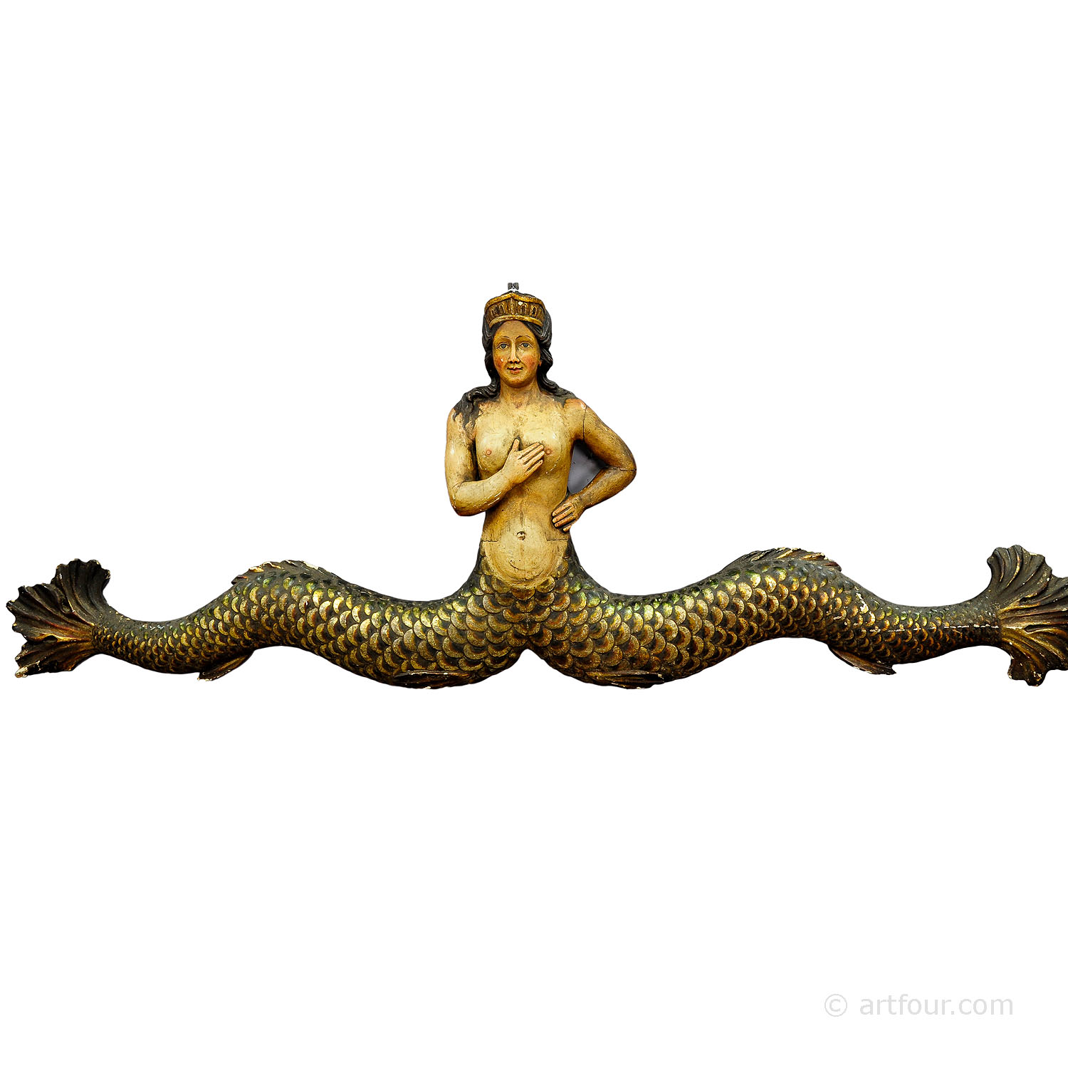 Outstanding Two Tailed Mermaid Melusine, Germany ca. 1820