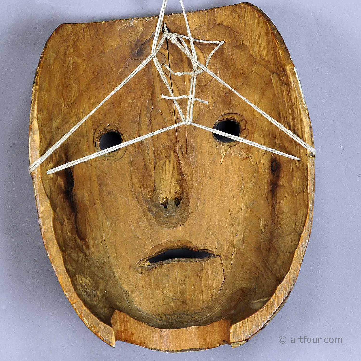 Folksy Hand Carved Tyrolian Carnival Fasnet Mask from Tyrol 