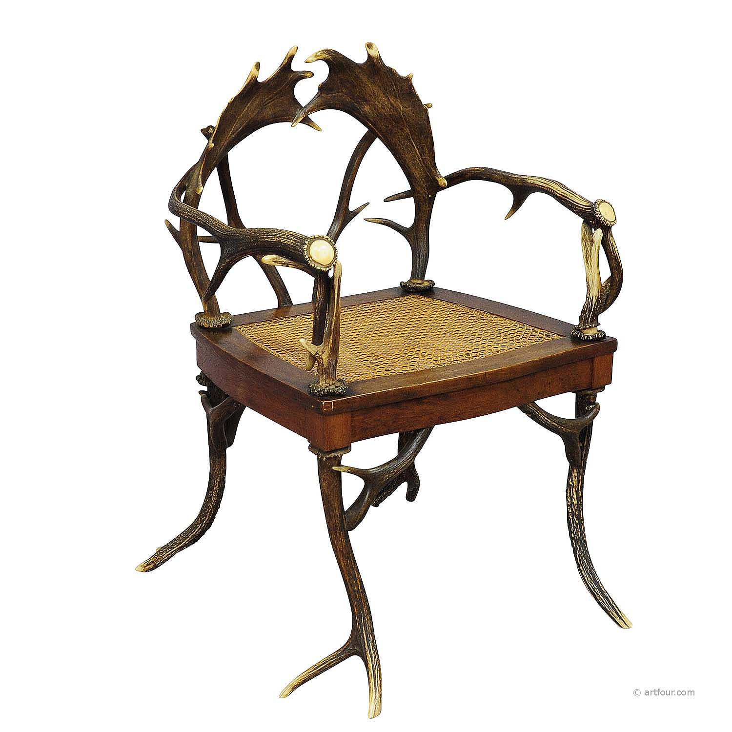 An Antique Black Forest Antler Armchair For Sale At Artfour Com