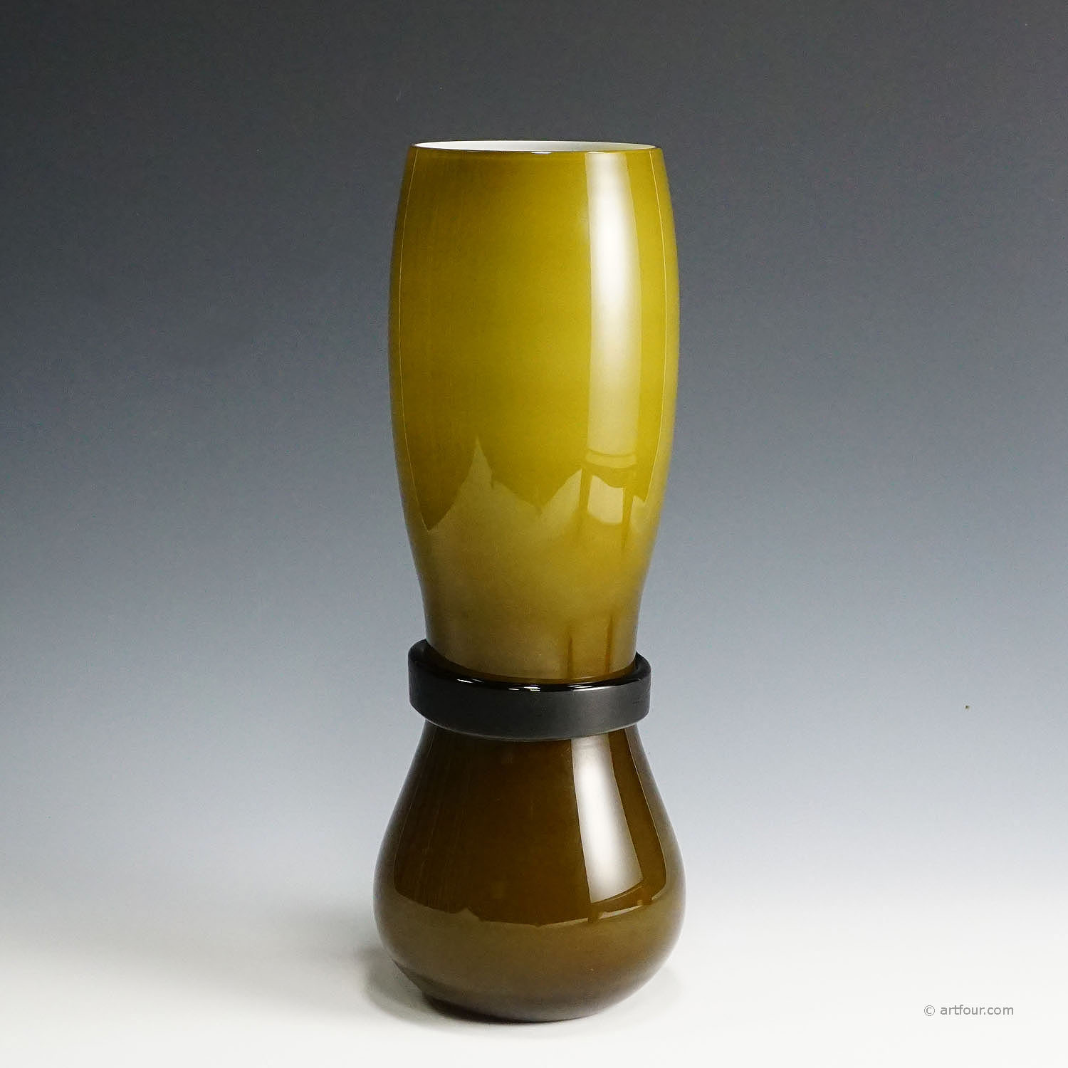 Simon Moore for Salviati, Large Fasciati Murano Glass Vase