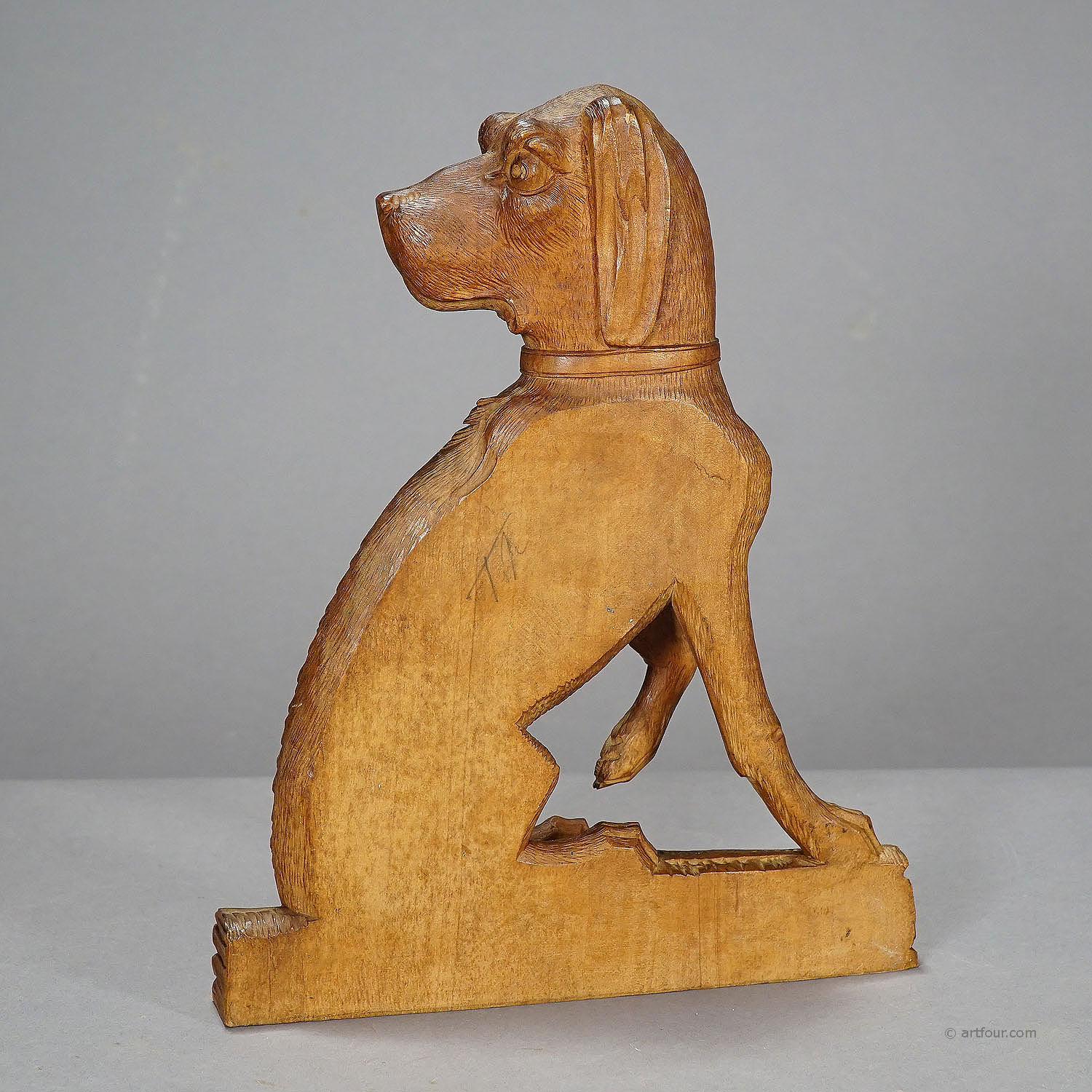 Fine Carved Statue of a Staghound, circa 1920