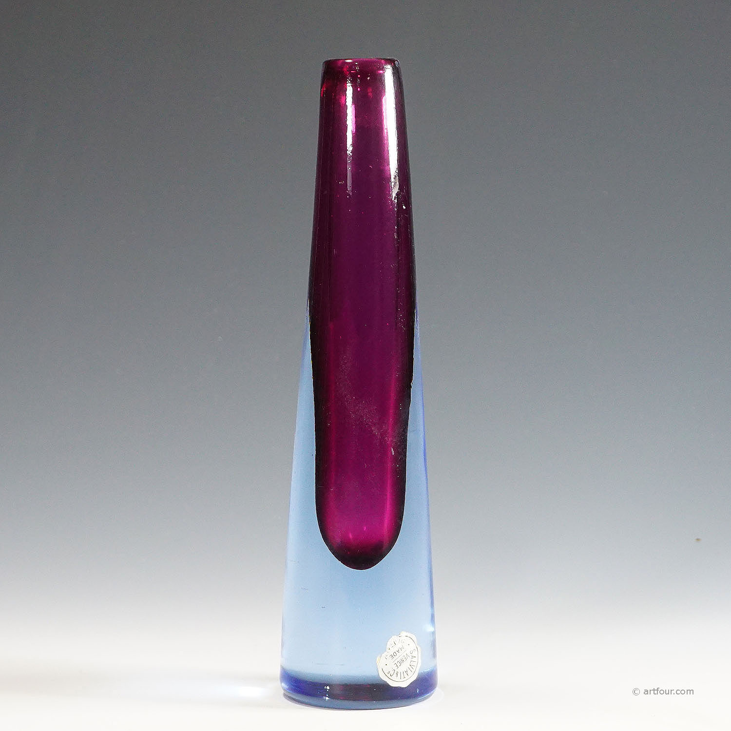 Vintage Murano Sommerso Glass Vase by Salviati & Co. ca. 1960