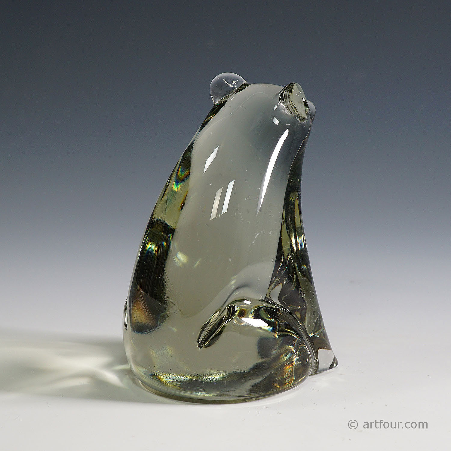 Bear Artglass sculpture Designed by Livio Seguso ca. 1970s
