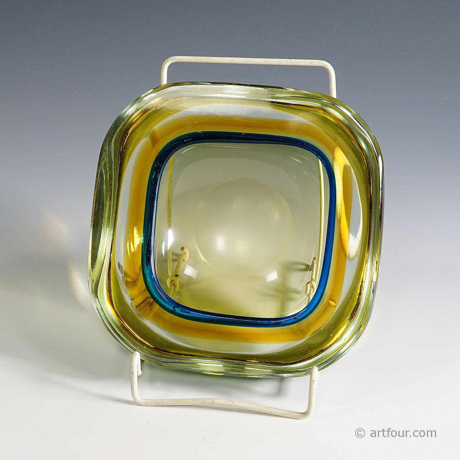 Heavy Seguso Vetri d'Arte (attr.) Murano Art Glass Bowl 1950s