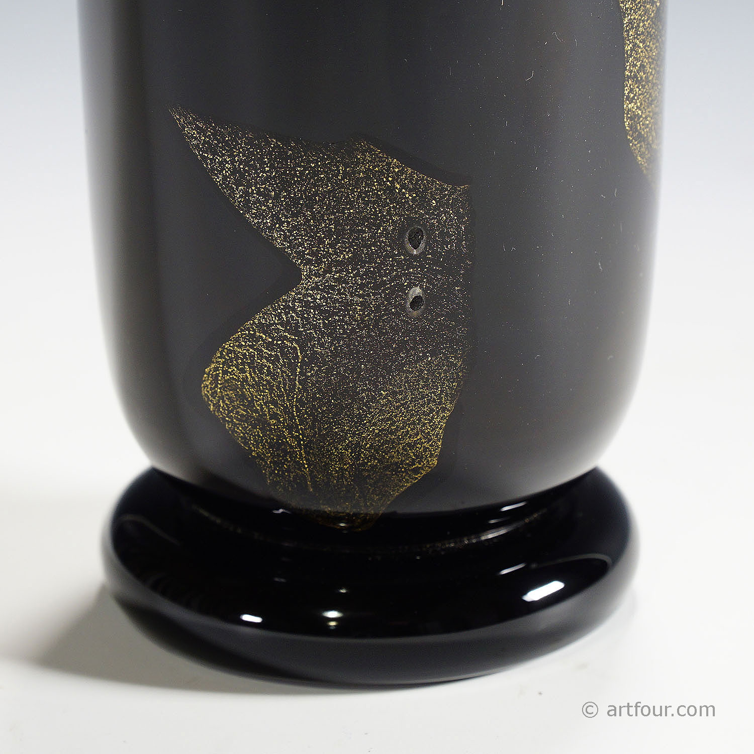 Archimede Seguso Art Gass Vase 'Intarsi Oro' Murano 1951