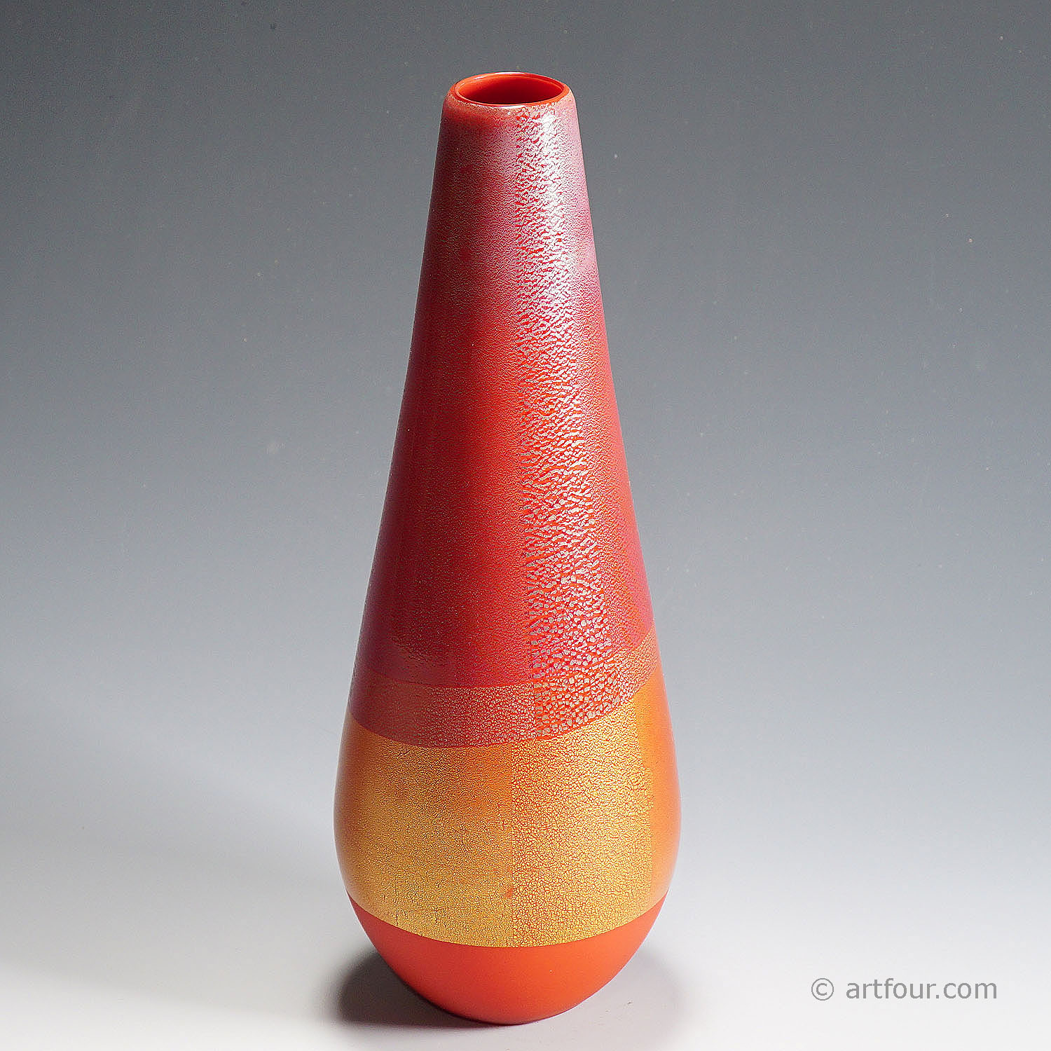 Venini Art Glass Vase of the 'Quarzi' Series, Murano 2004