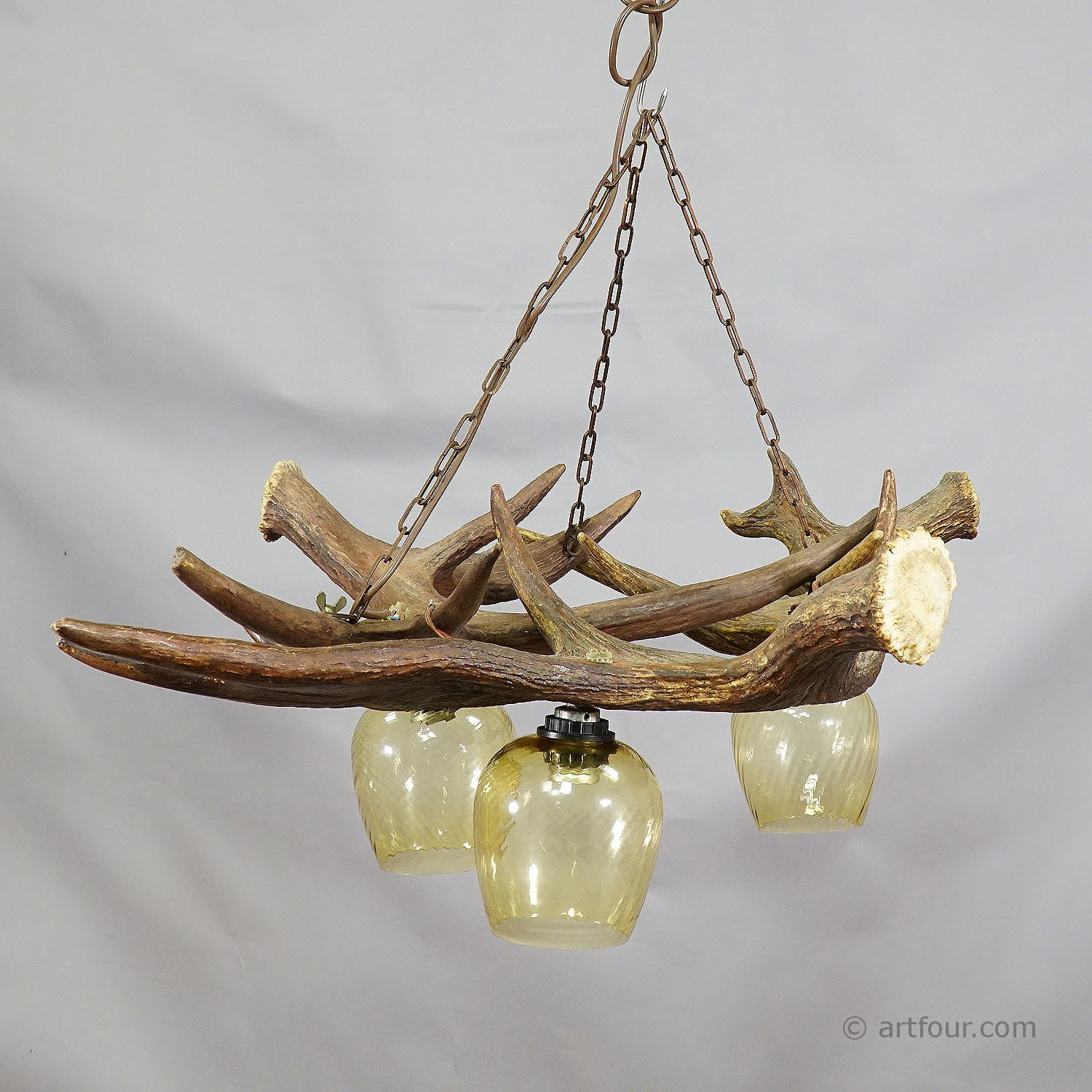 Rustic Antler Lamp with Elk Antlers
