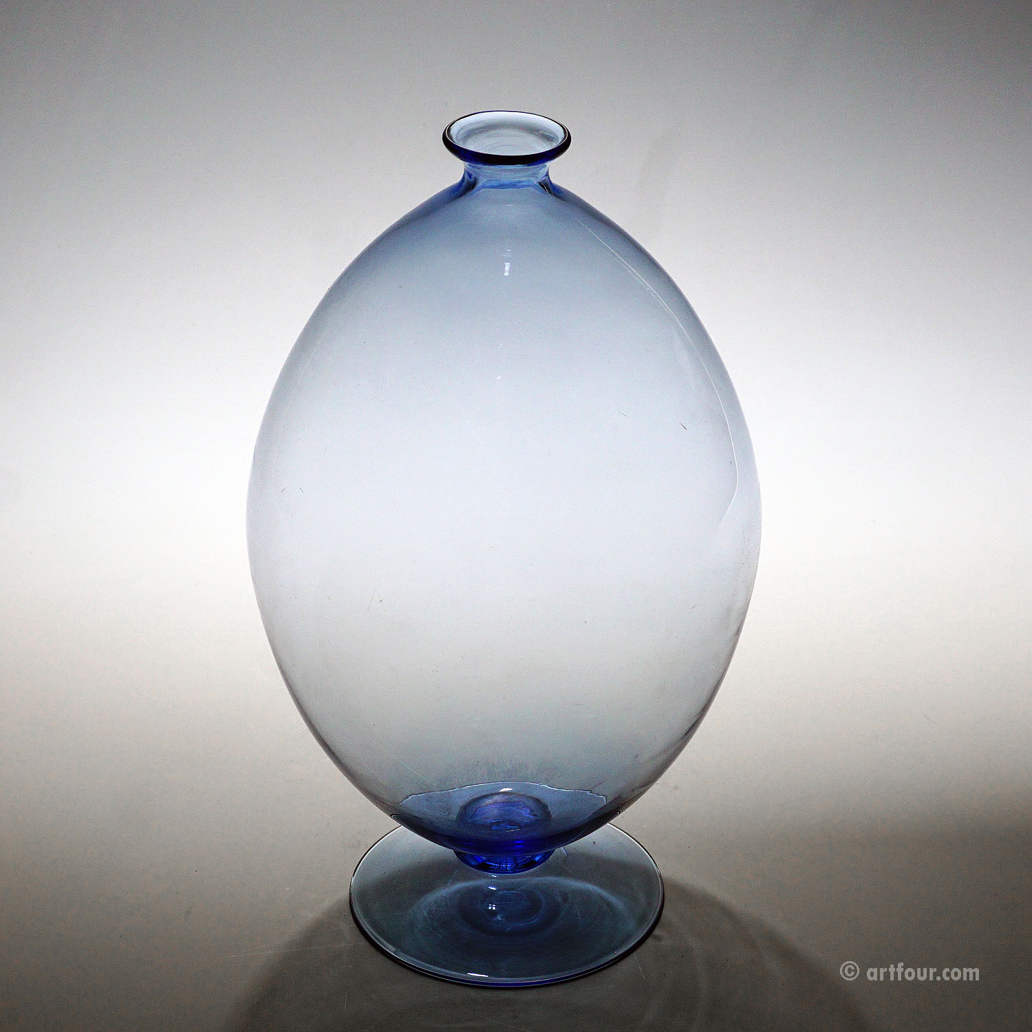Vetro Soffiato Glass Vase attr. to Venini or Cappellin Murano 1920s