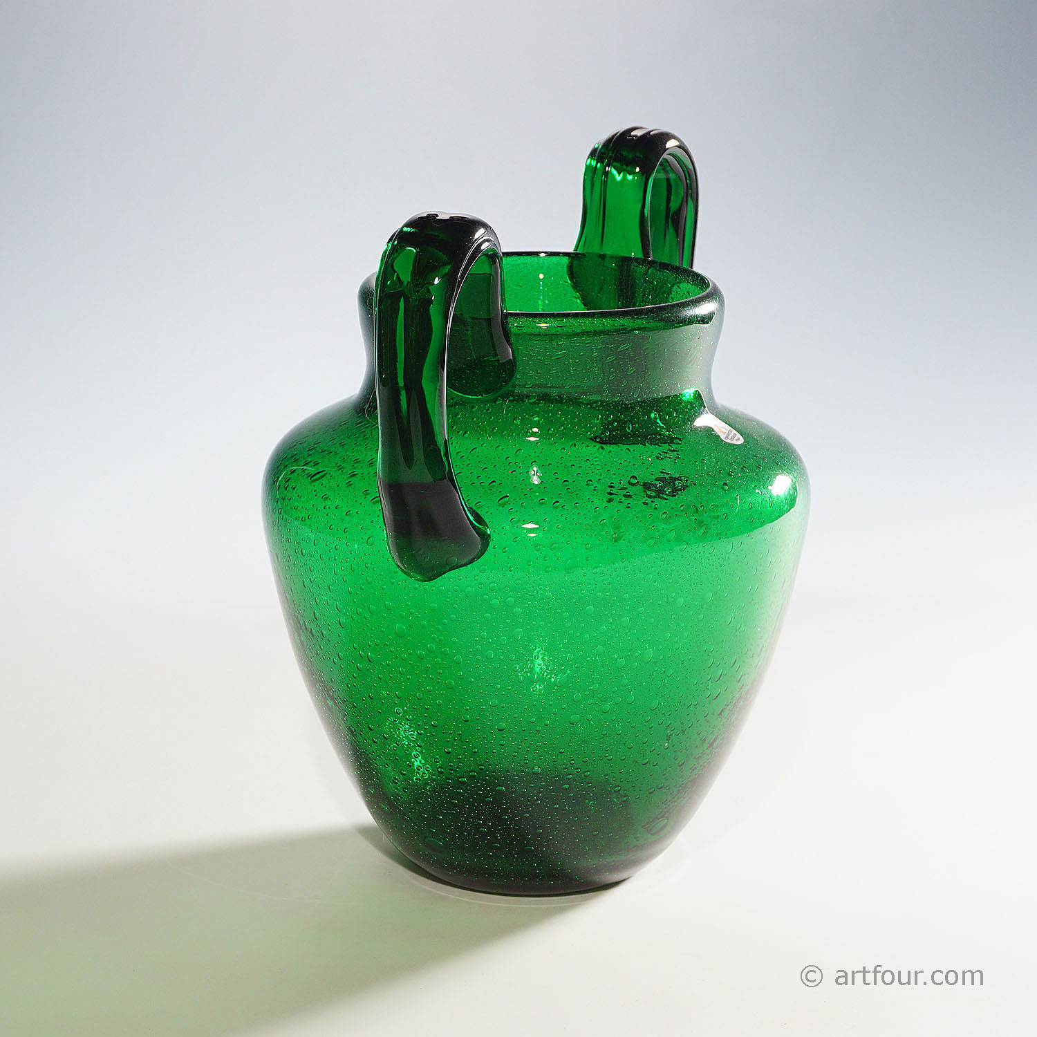 Art Glass Vase of the Antiqua Series, Max Verboeket for Leerdam 1960s