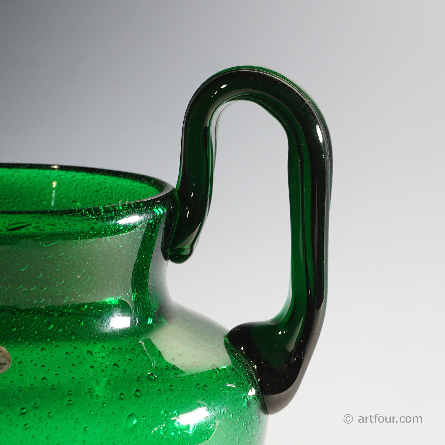 Art Glass Vase of the Antiqua Series, Max Verboeket for Leerdam 1960s