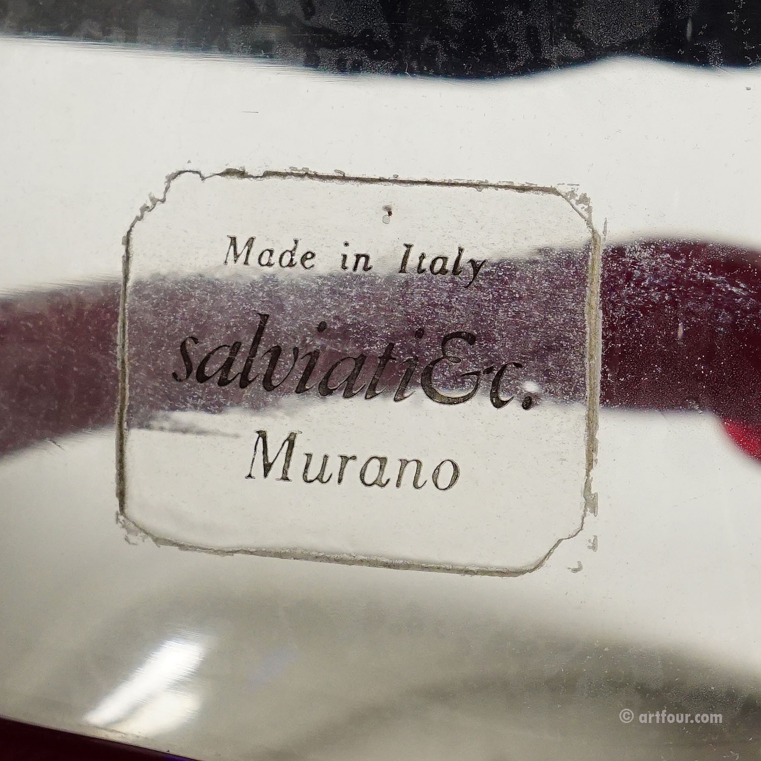 Vintage Murano Sasso Glass Vase by Luciano Gaspari for Salviati & C. ca. 1960