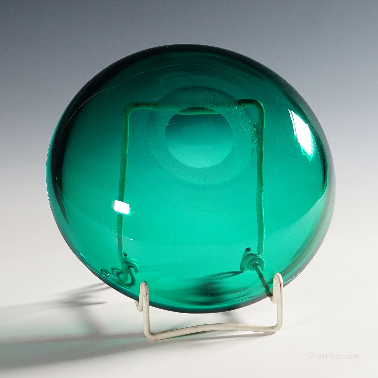 Small Dish in Green Glass, Venini Murano ca. 1930s