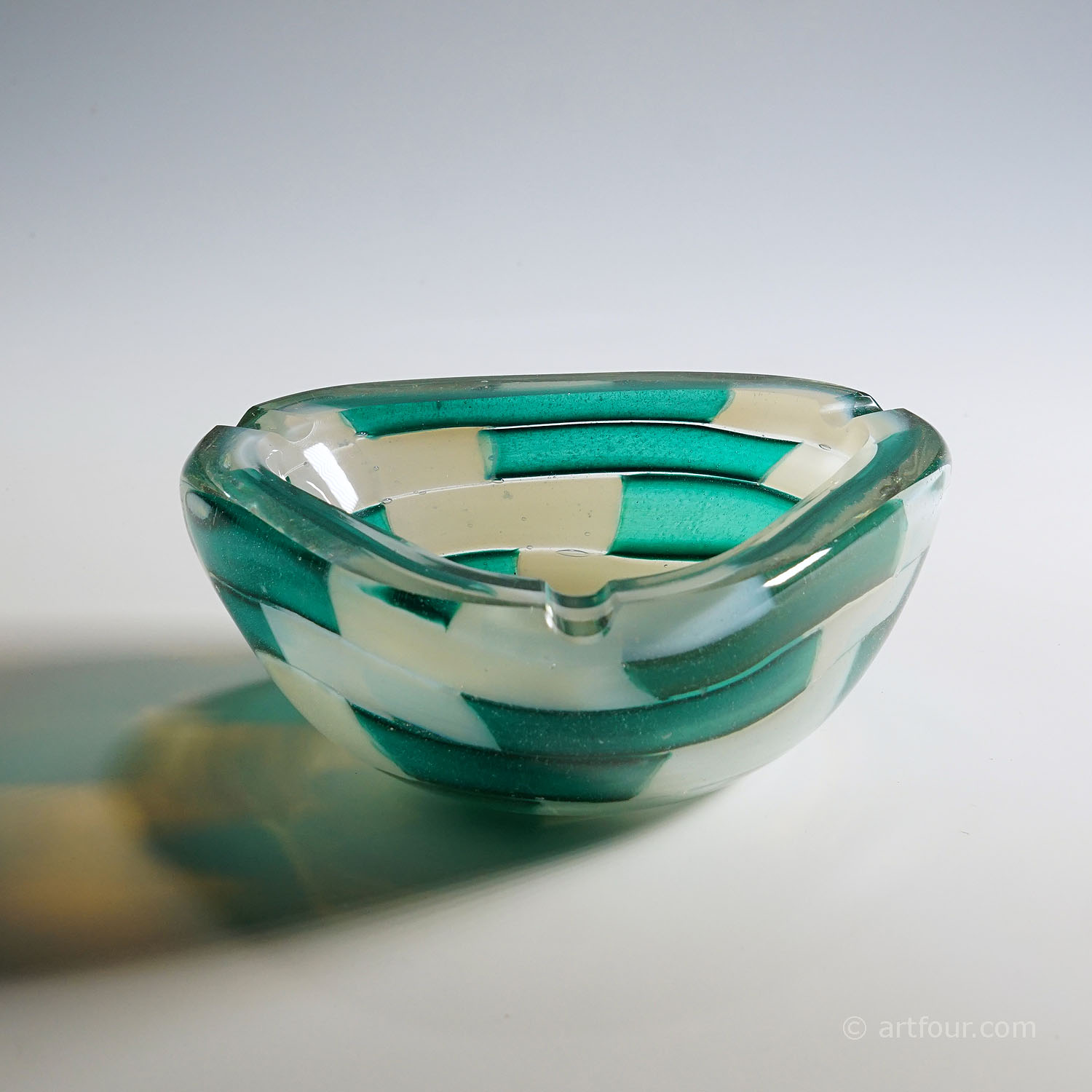 Vintage Murano Pezzato Art Glass Ashtray by Barovier & Toso 1950s