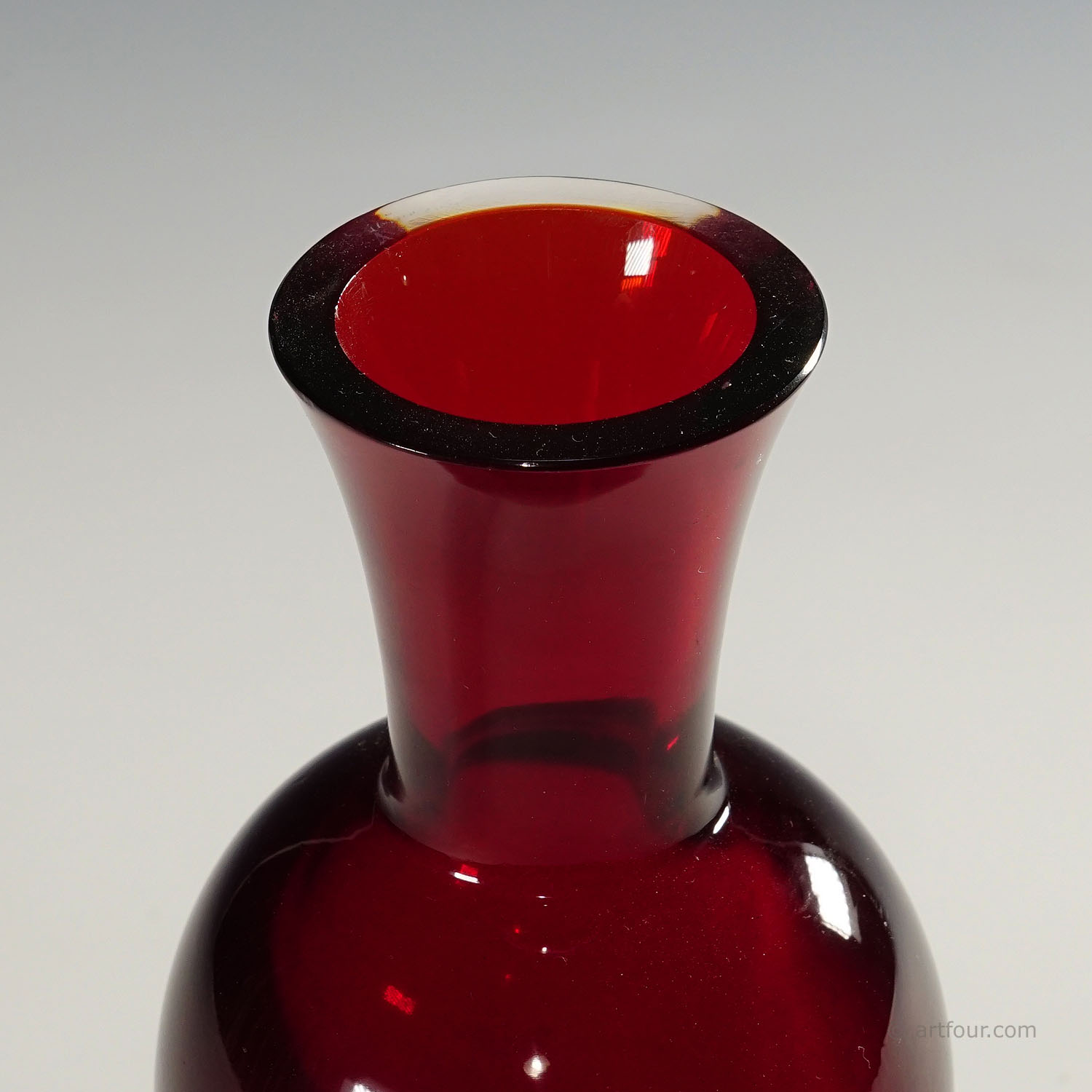 Seguso Vetri d'Arte Murano Sommerso Glass Vase 1960s