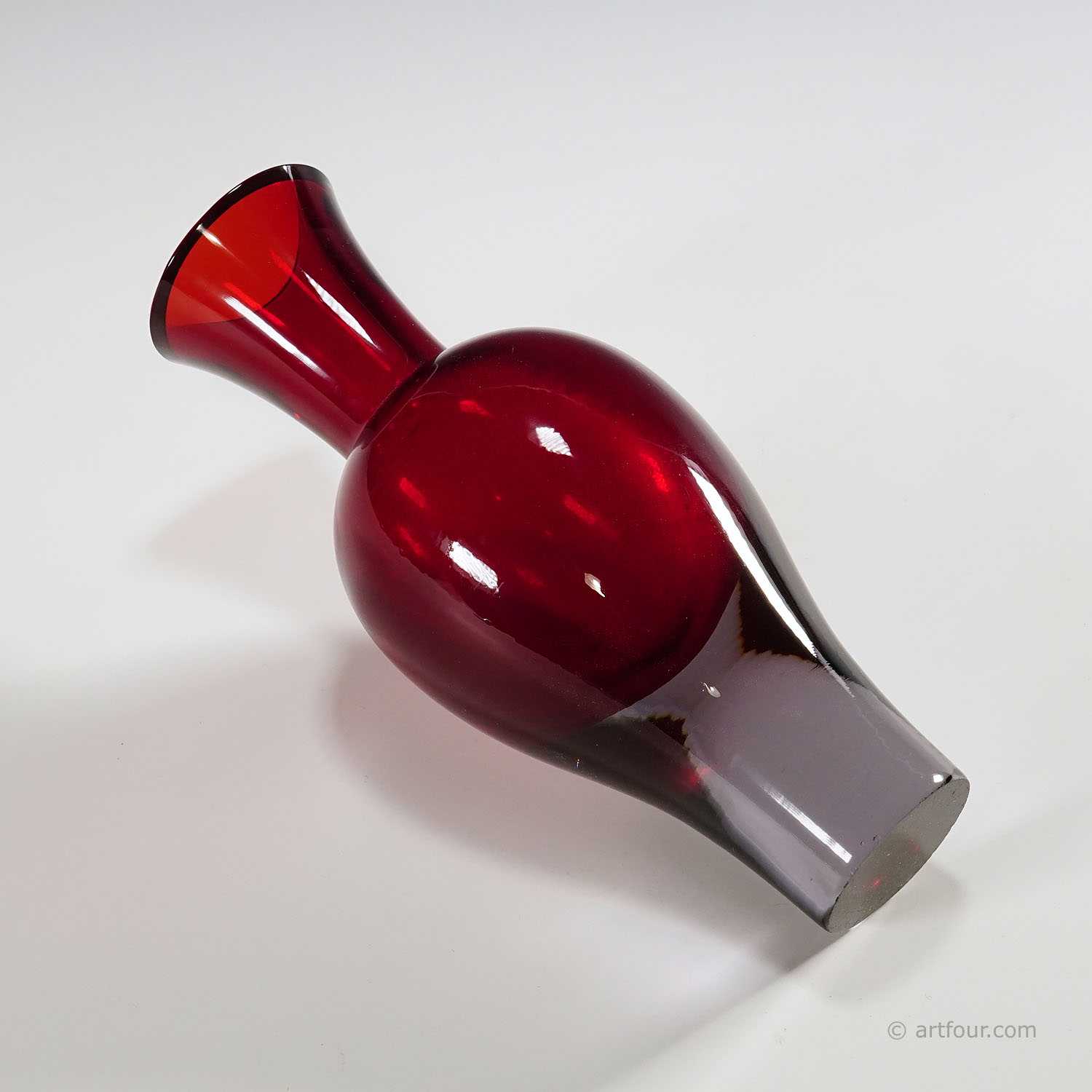 Seguso Vetri d'Arte Murano Sommerso Glass Vase 1960s