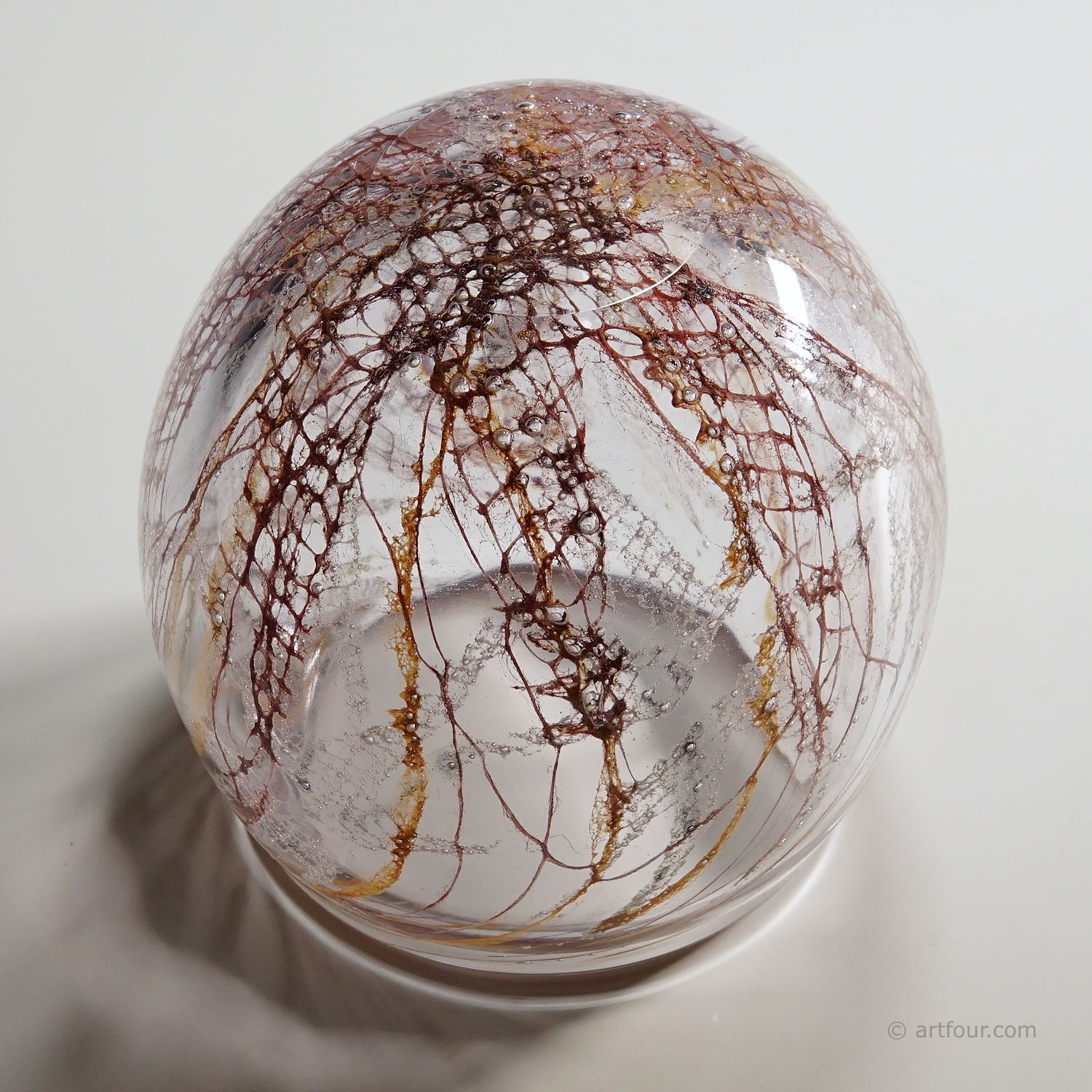 Artglass Vase Sjogras by Goran Stroemgren for Art Glassworks Urshult Sweden