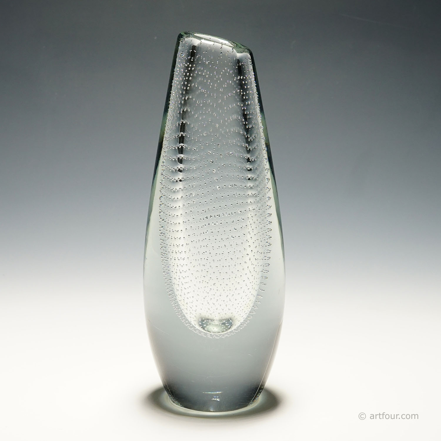 Vintage Art Glass Vase by Gunnel Nyman for Nuutajarvi Notsio in 1959