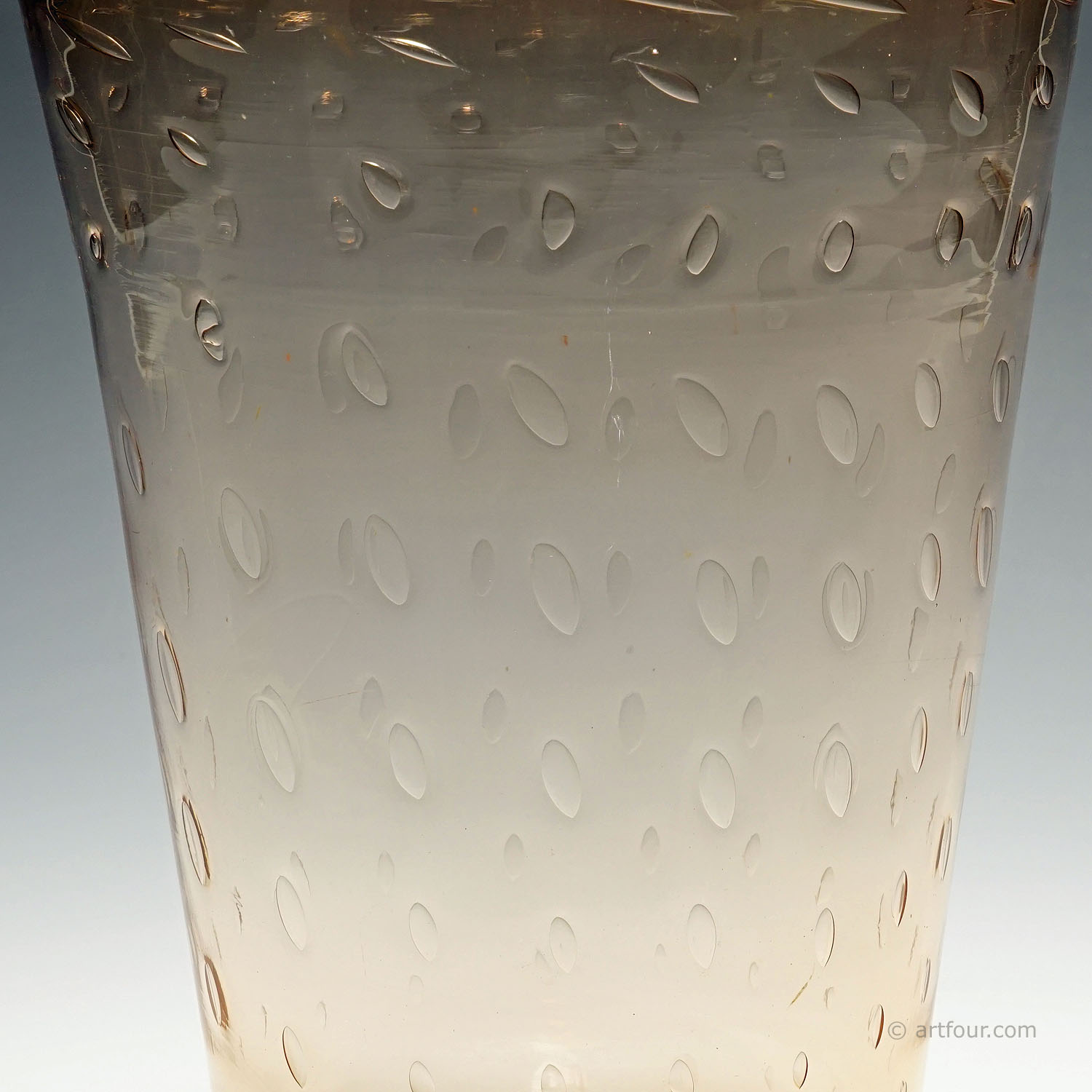 Vetro Soffiato Glass Vase by Vittorio Zecchin for Venini Murano ca. 1920s