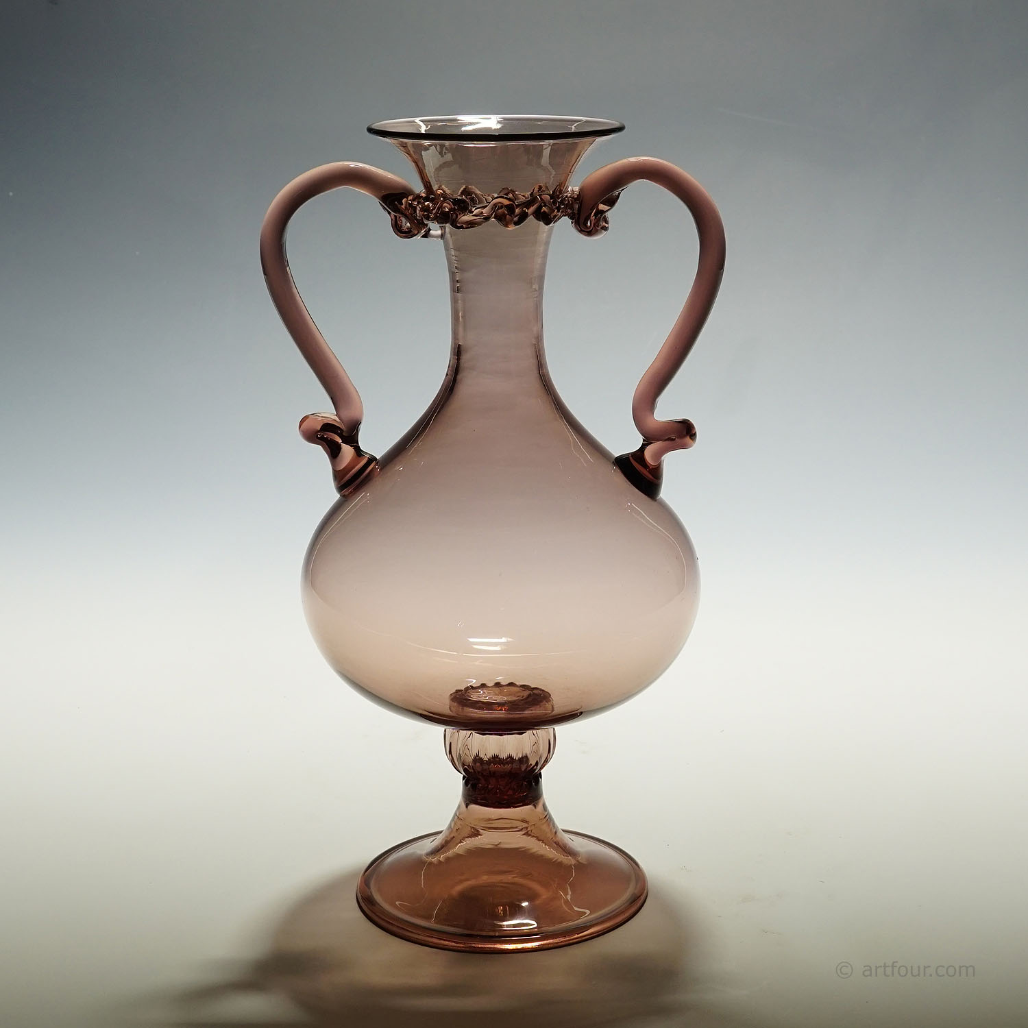 Vetro Soffiato Glass Vase by Venini Murano ca. 1950s