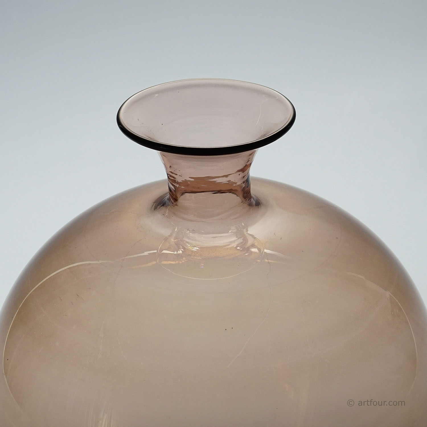 Vetro Soffiato 'Caravaggio' Glass Vase by Vittorio Zecchin for Venini Murano