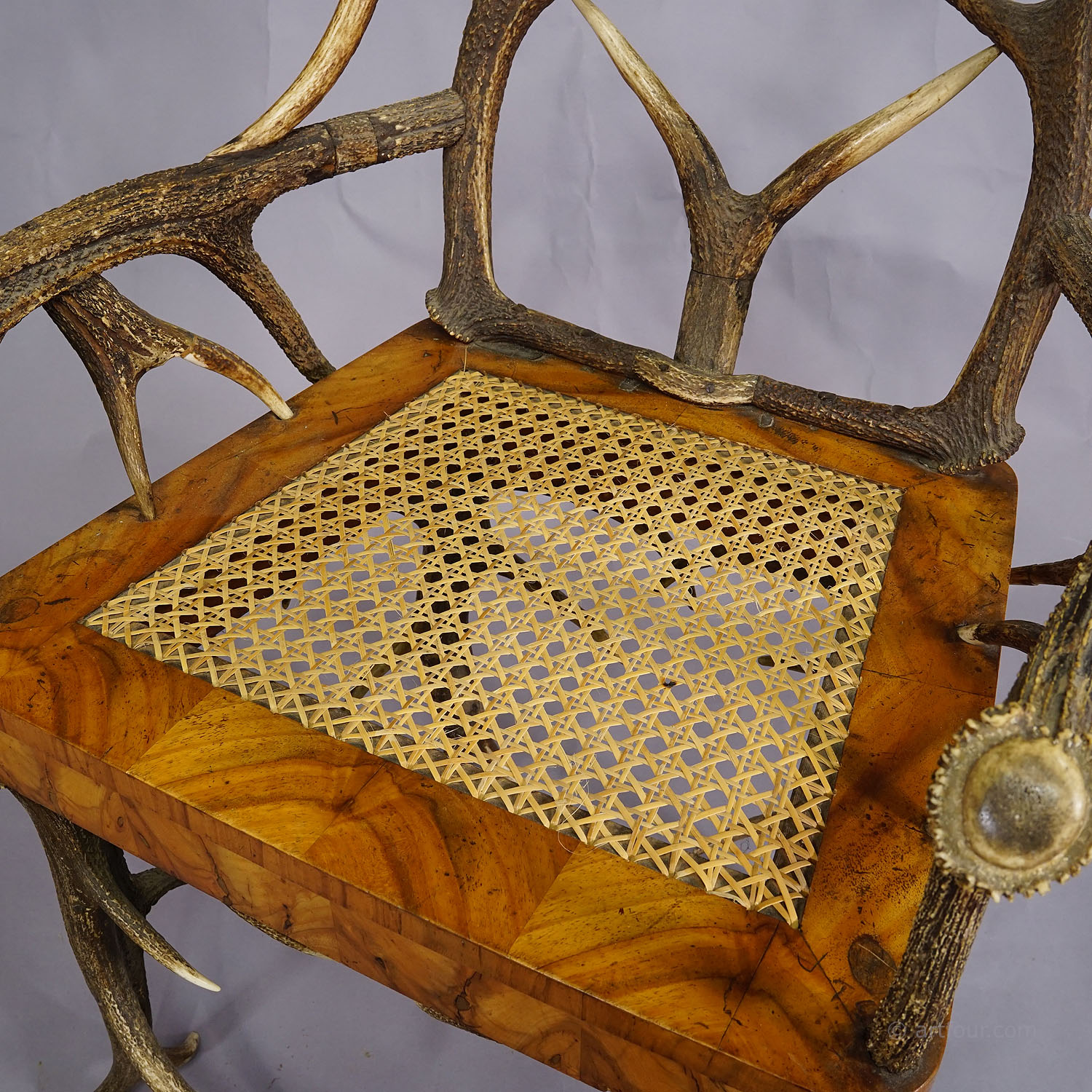 Black Forest Antler Arm Chair by J. A. K. Horn, Turingen 1840s
