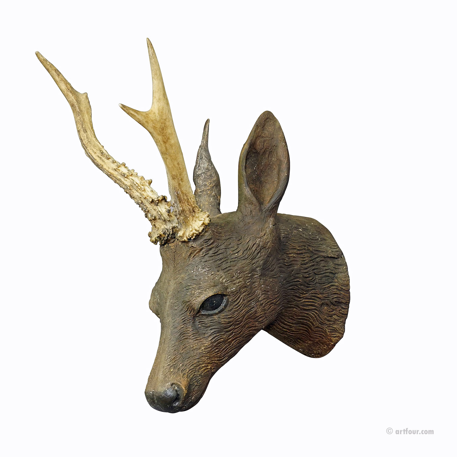 Whimsy Antique Black Forest Deer Head ca. 1900s