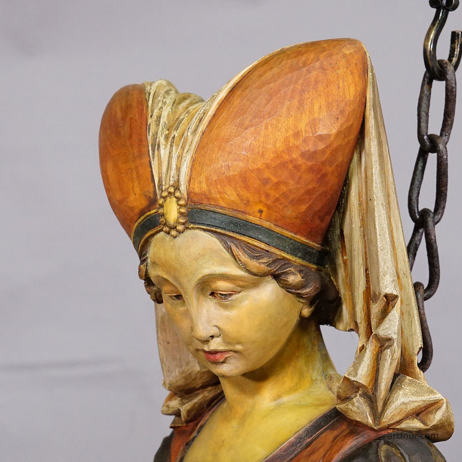 Antique Lusterweibchen of a Medieval Court Lady ca. 1900