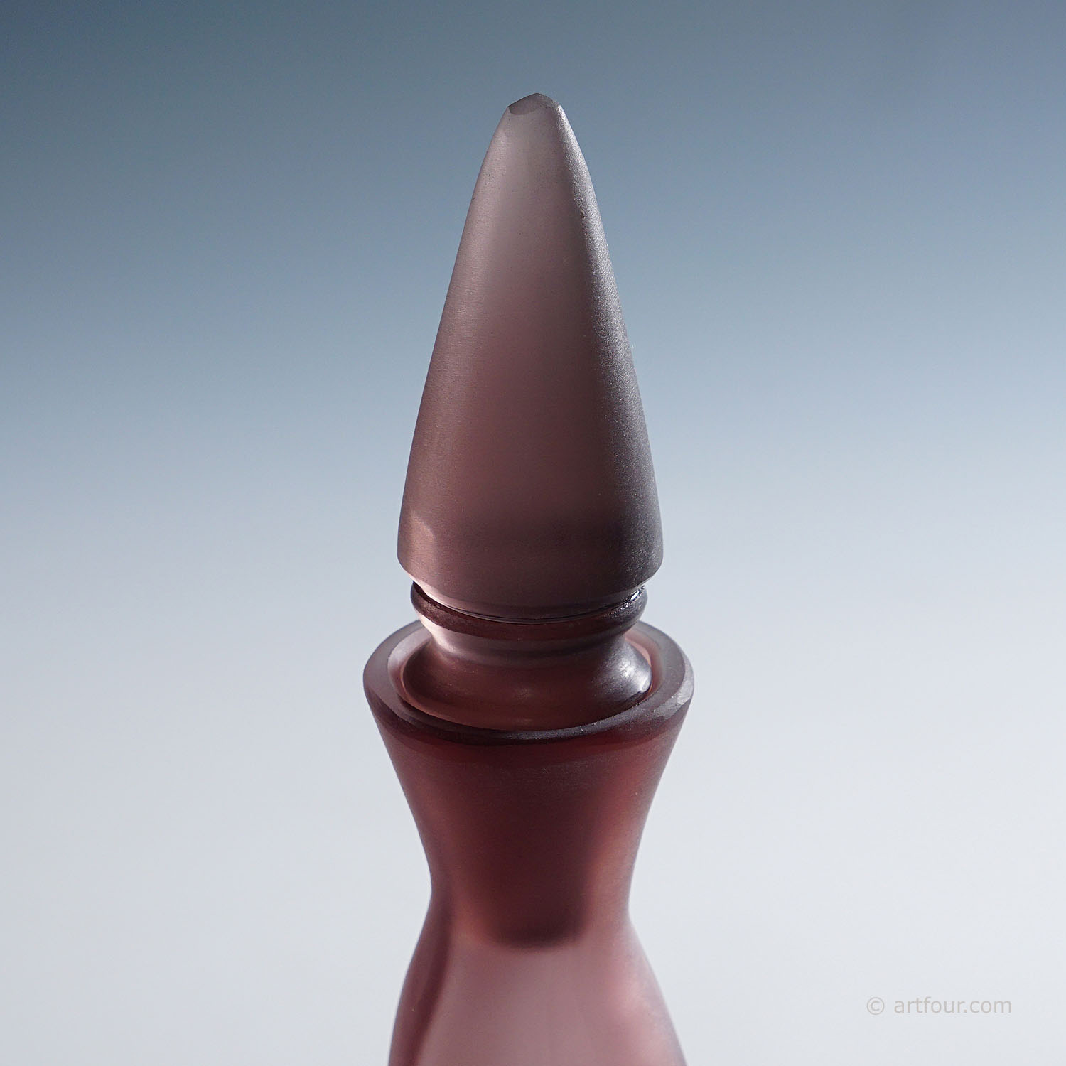 Paolo Venini Inciso Glass Bottle Manufactured by Venini 1990s