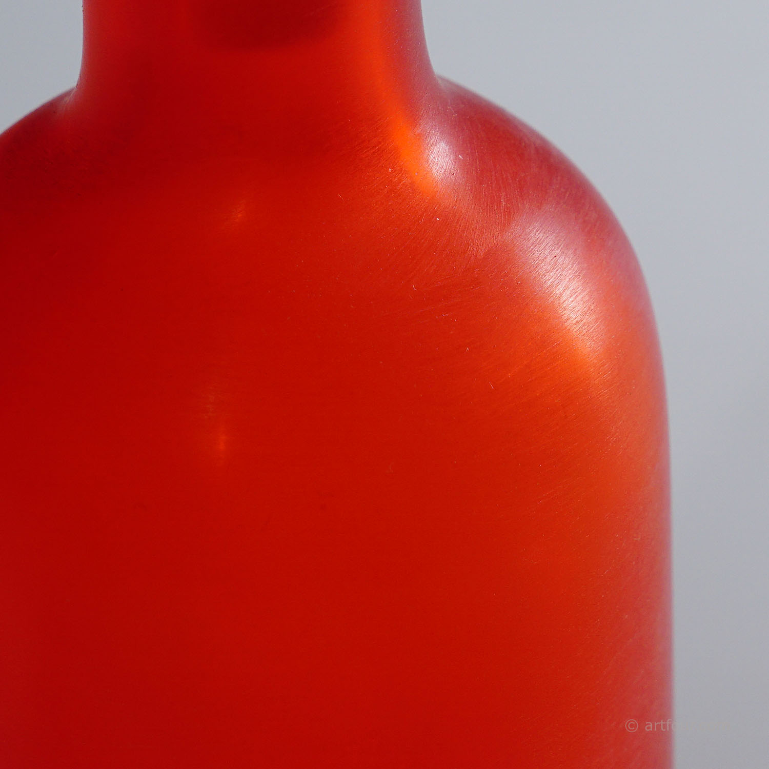 Paolo Venini Inciso Glass Bottle Manufactured by Venini 1990s