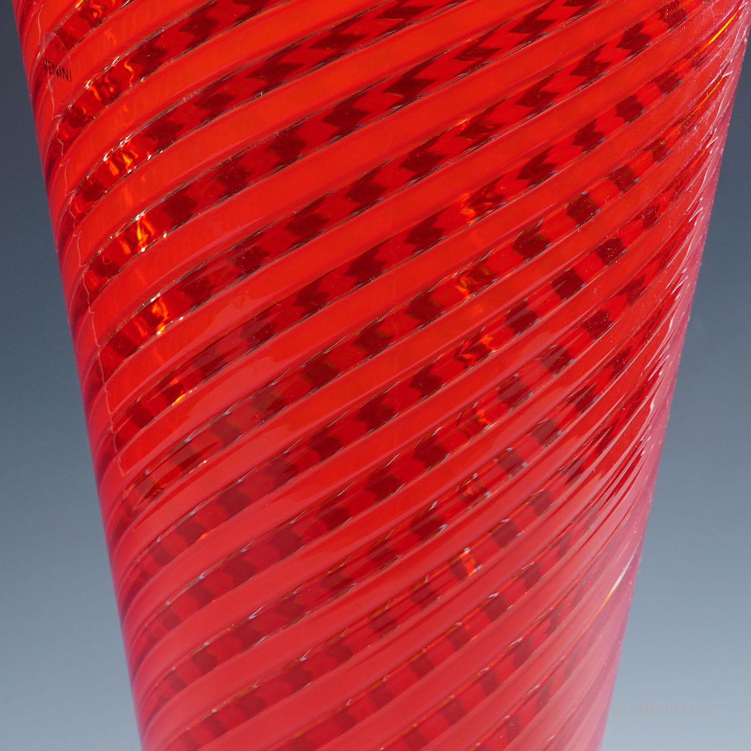 Venini Art Glass Vase of the Tornado Series, Murano 2005