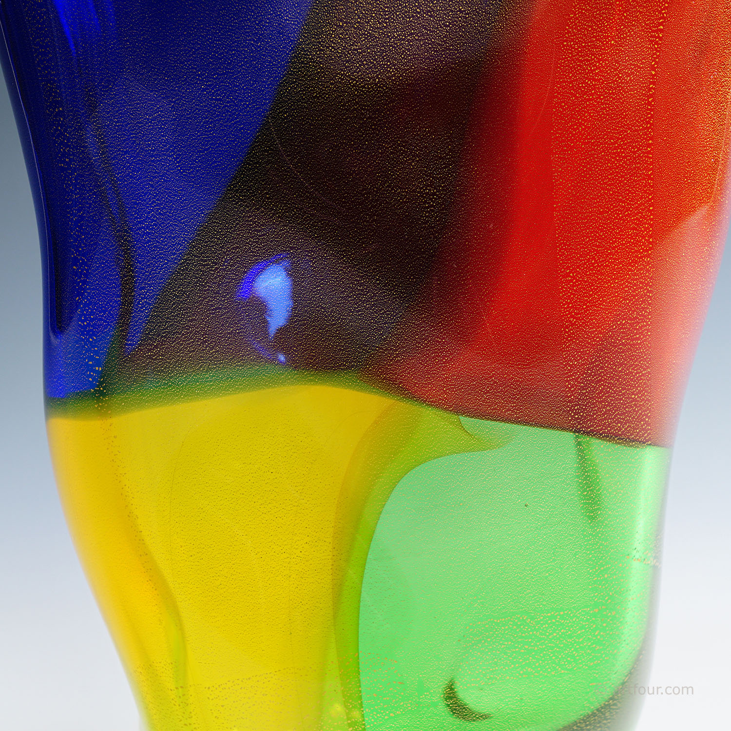 Vintage Art Glass Vase of the 4 Quarti Series by Seguso Viro