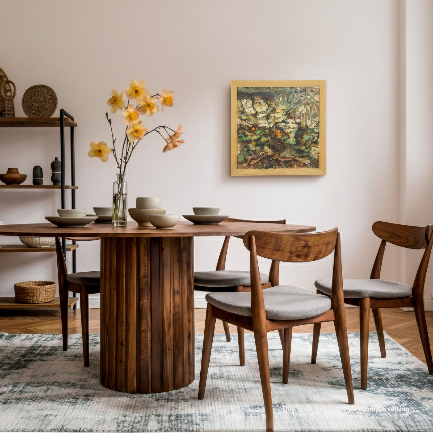 Alexander Michael Oil Painting of a Pont with Water Lilies 1972