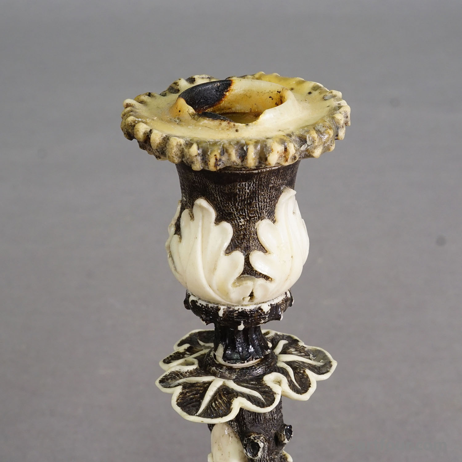 Antique Antler and Bone Candle Holder, Germany ca. 1850
