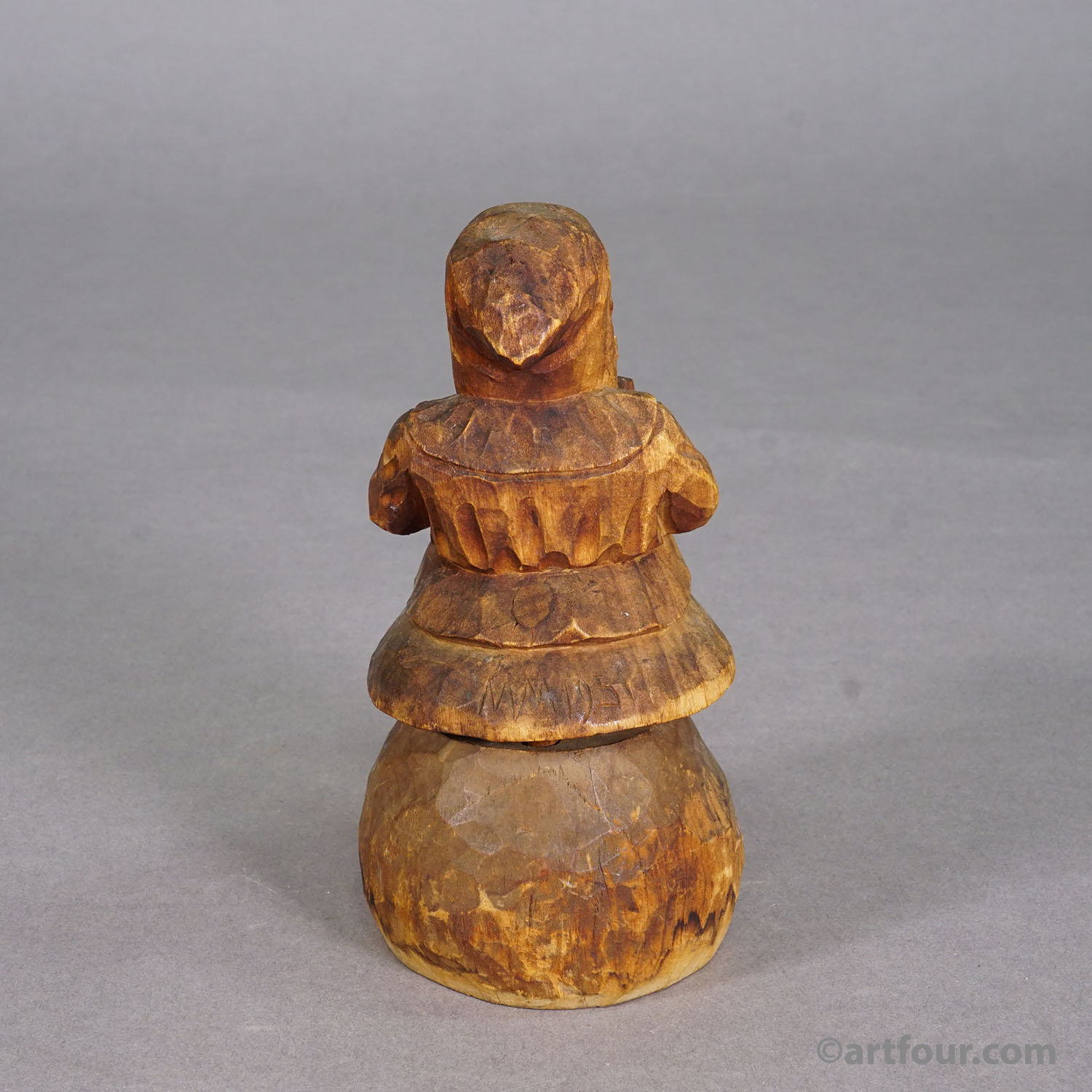 A Wooden Carved Smoking Dwarf - Incense Smoker, ca. 1930