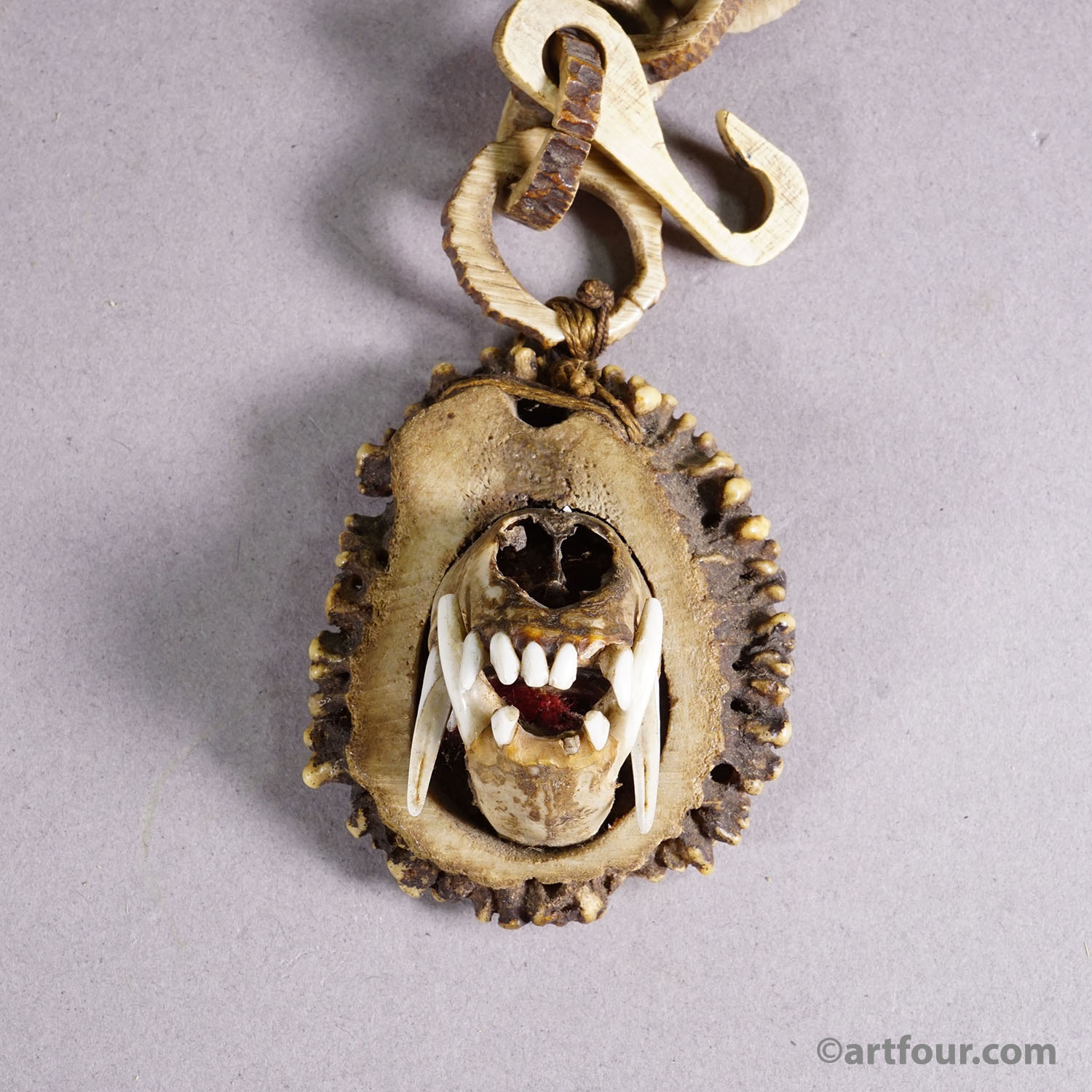 Antique Traditional Costume Chain Made from Antlers, 1990s