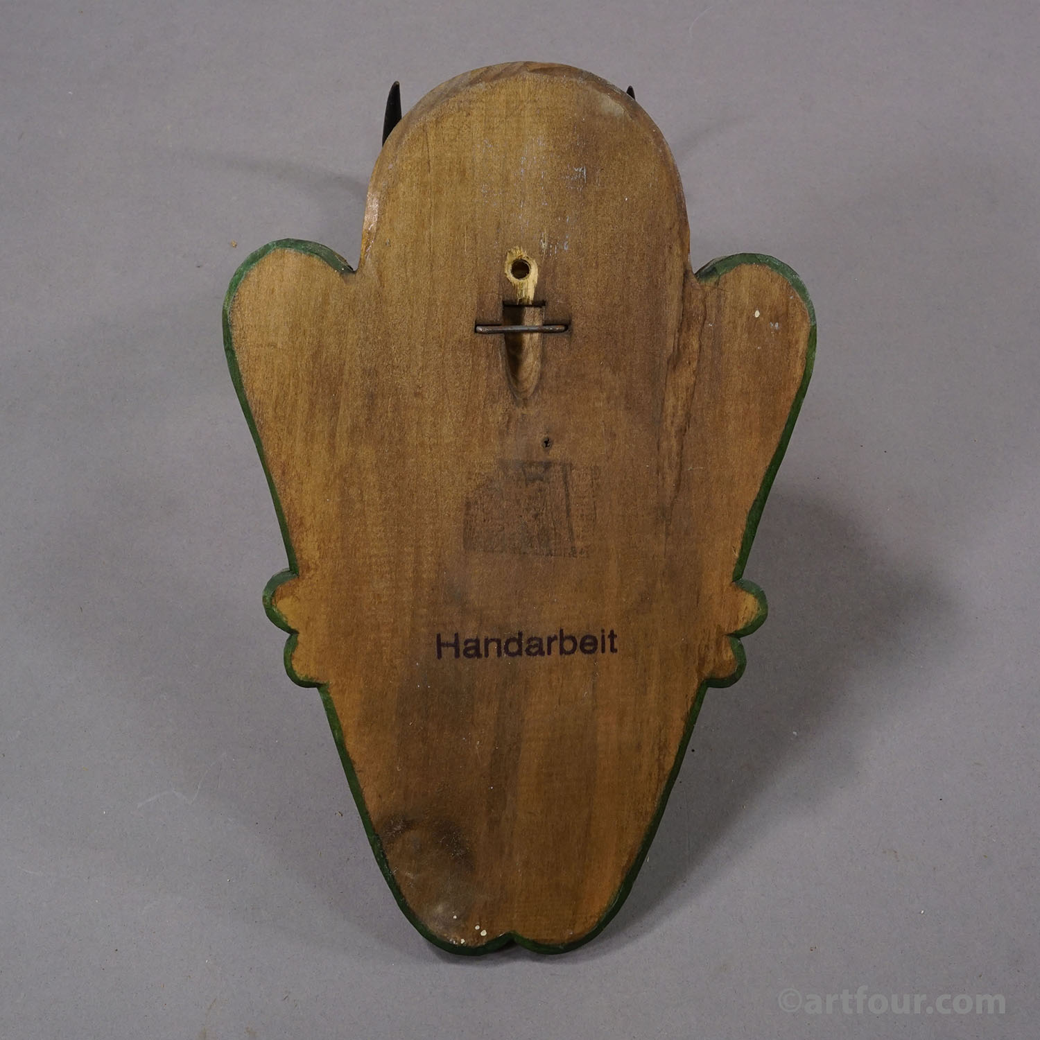 Vintage Black Forest Chamois Trophy on Carved Plaque ca. 1950