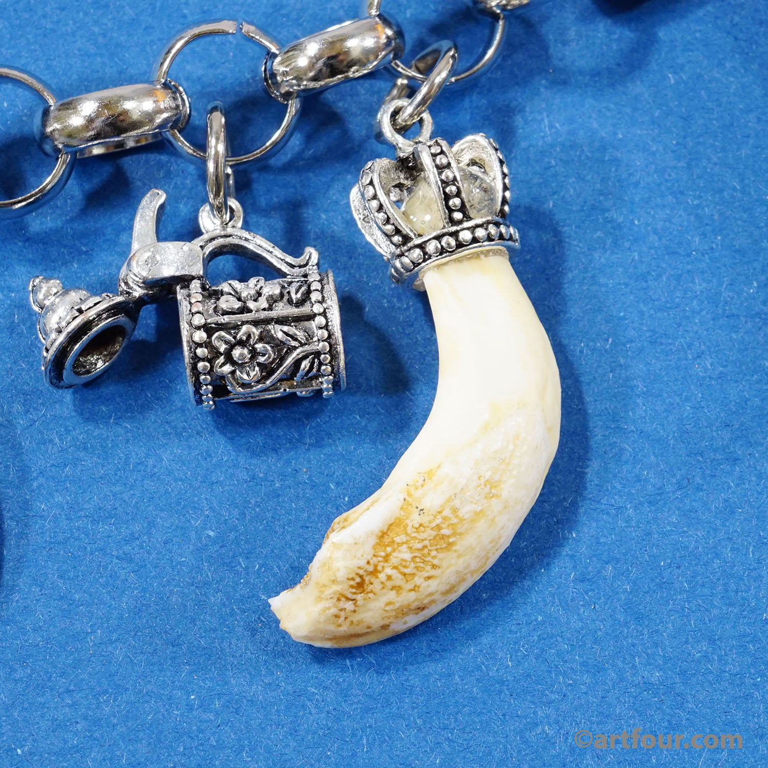 Vintage Bavarian Traditional Costume Jewelry Charivari with Hunting Pendants