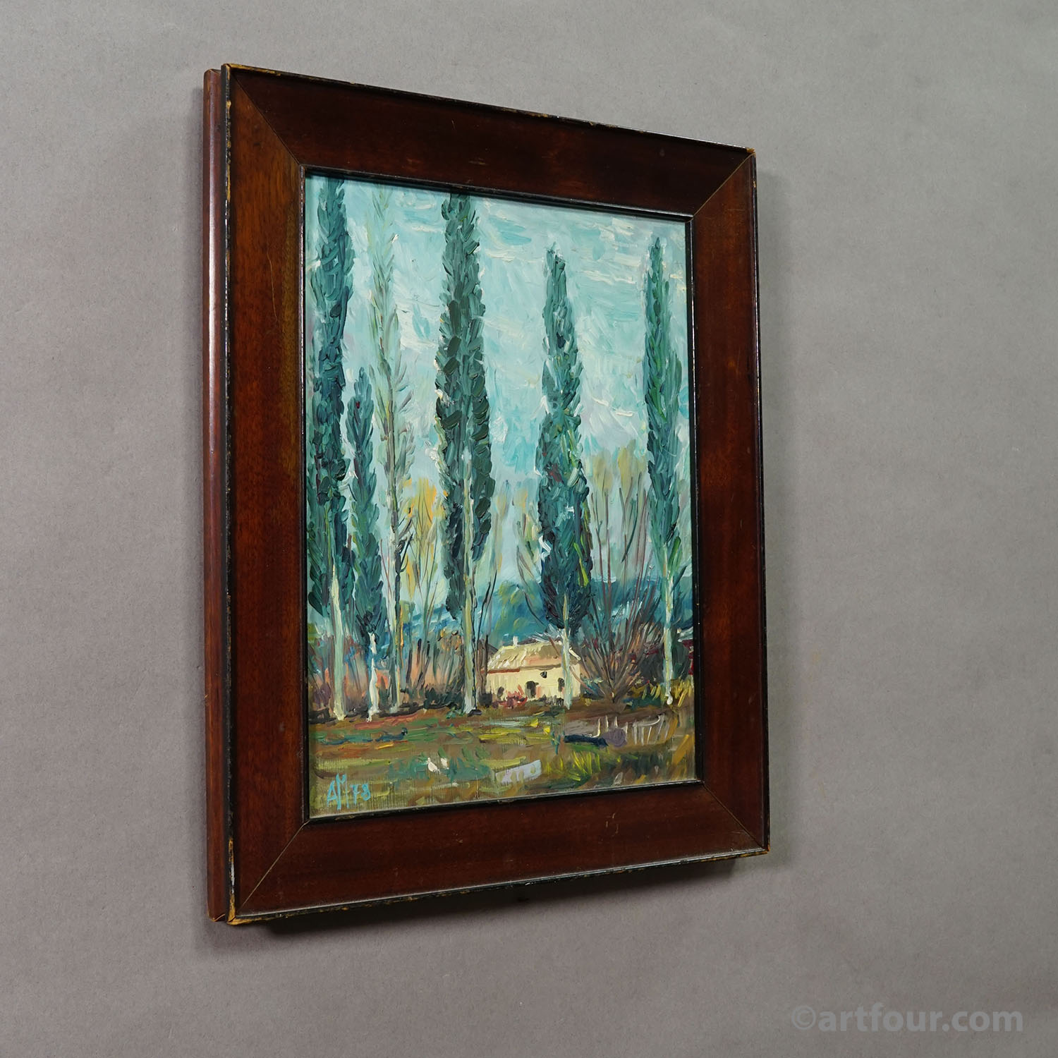 Oil Painting Alexander Michael - Provence Landscape, 1978