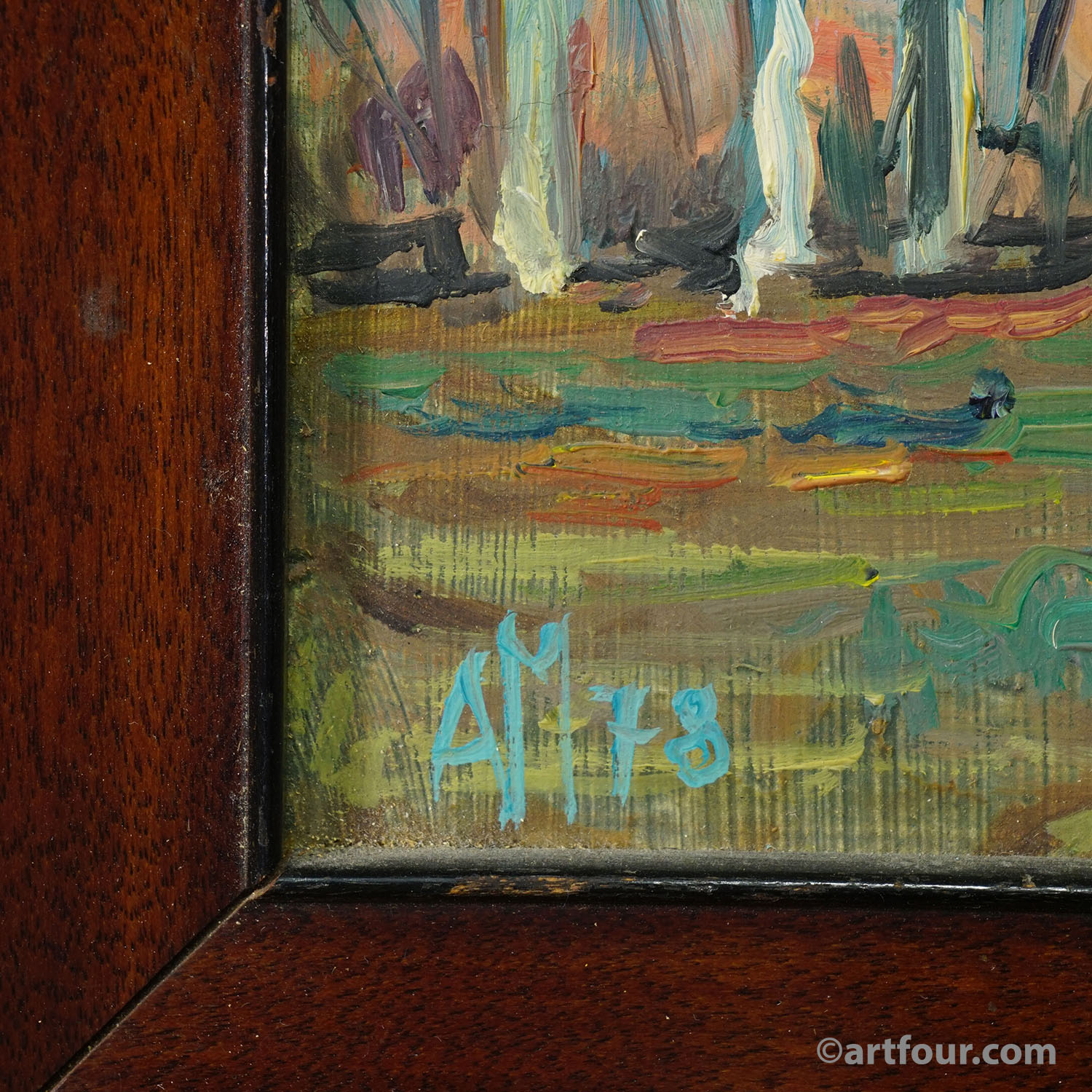 Oil Painting Alexander Michael - Provence Landscape, 1978