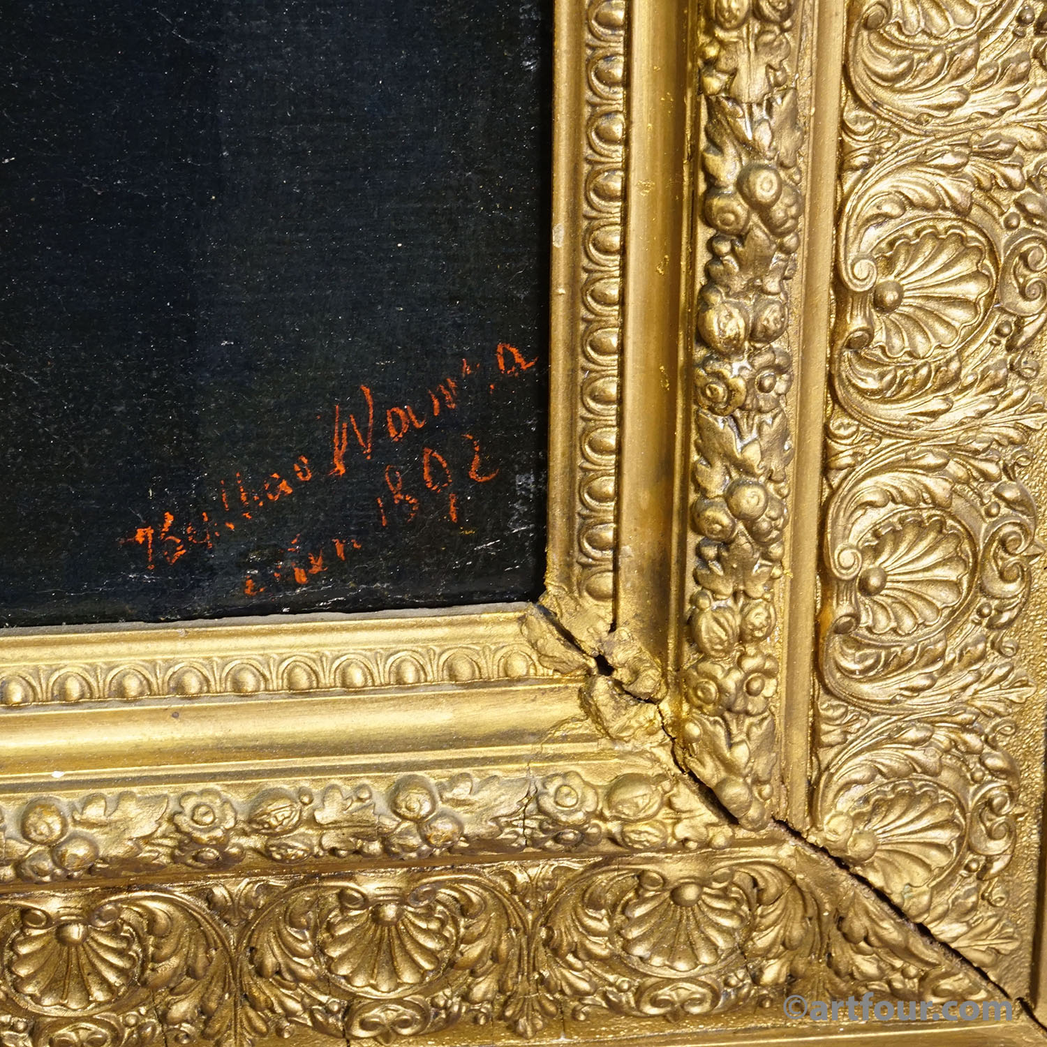 Antique Oil Painting Portrait of a Austrian Folksy Man, Vienna 1892