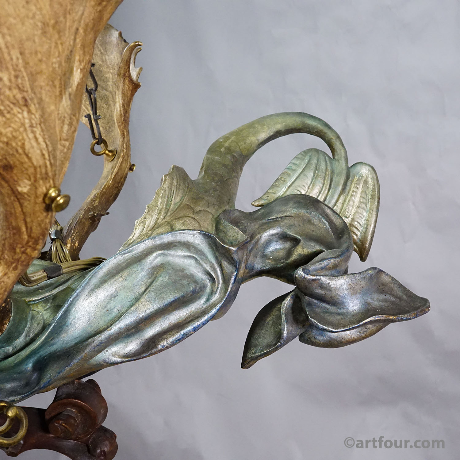 Antique Lusterweibchen of a Patrician Lady as a Mermaid ca. 1880