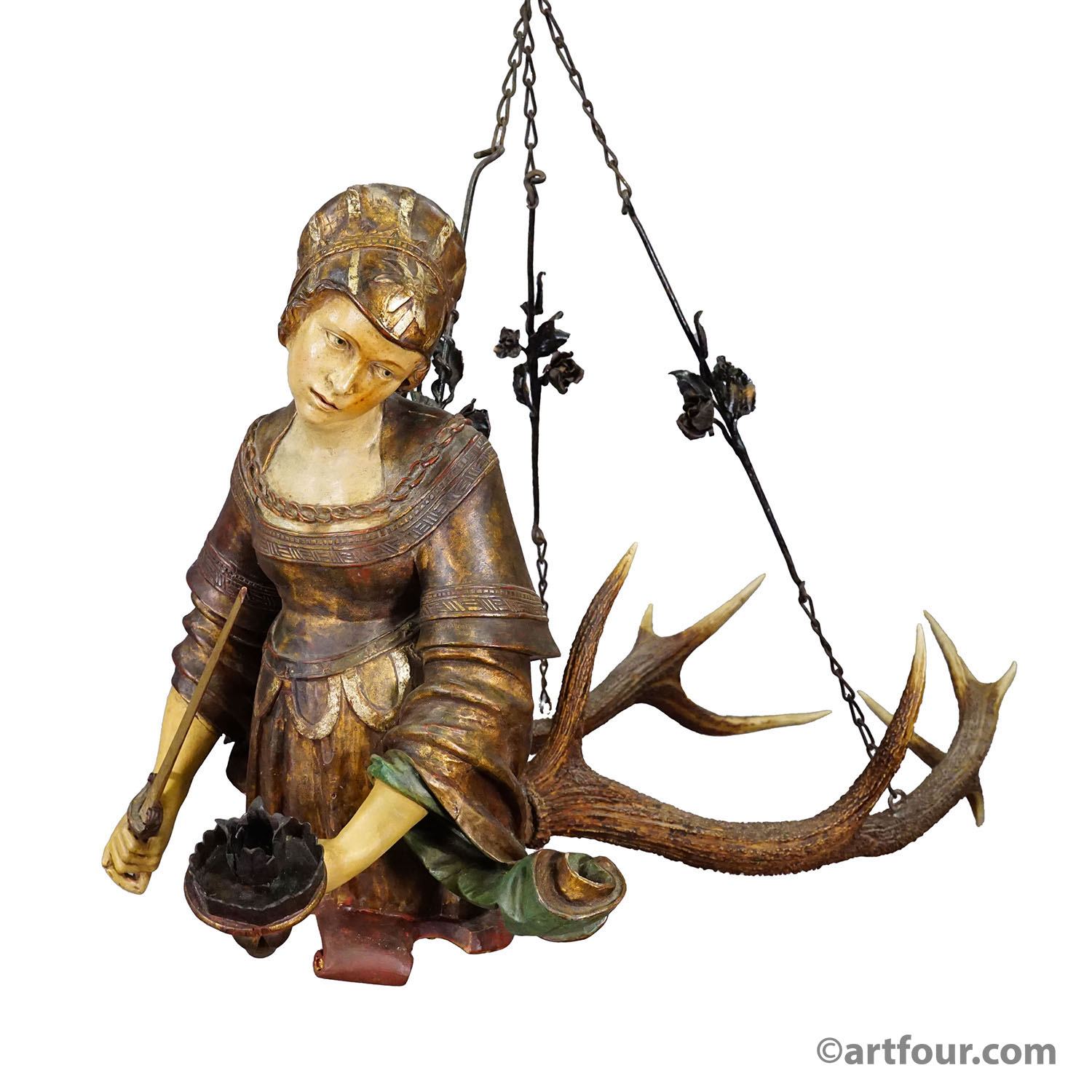 Antique Lusterweibchen Depicting Lucretia, Germany 1900