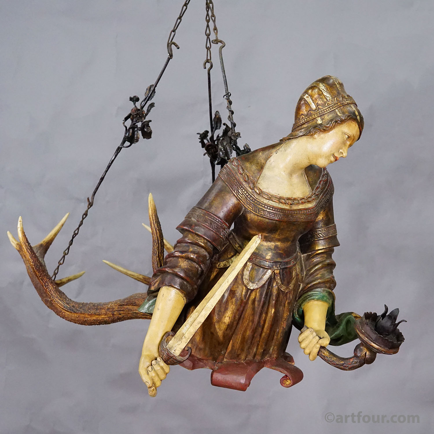 Antique Lusterweibchen Depicting Lucretia, Germany 1900