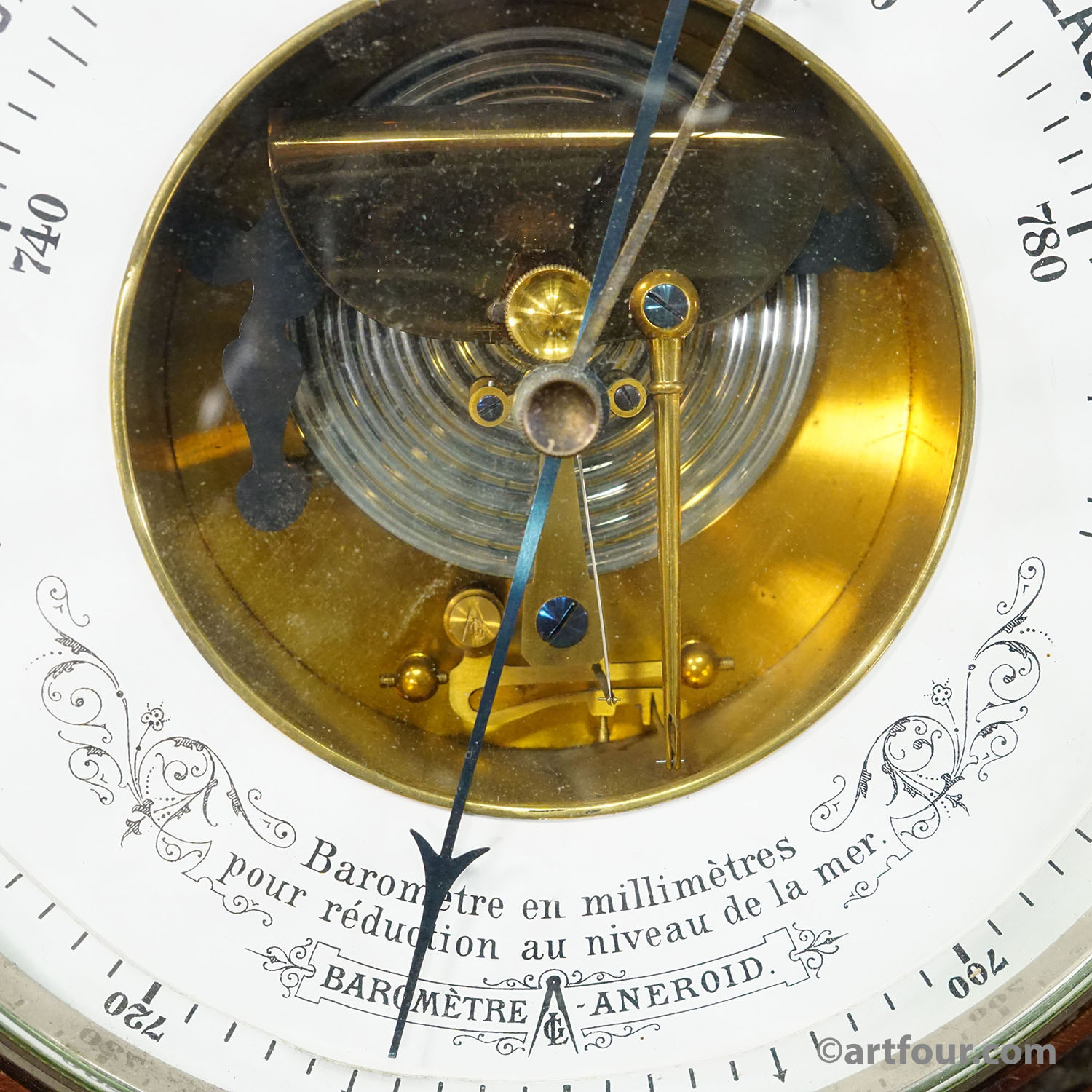 A large Wooden Carved Black Forest Weather Station with Deer