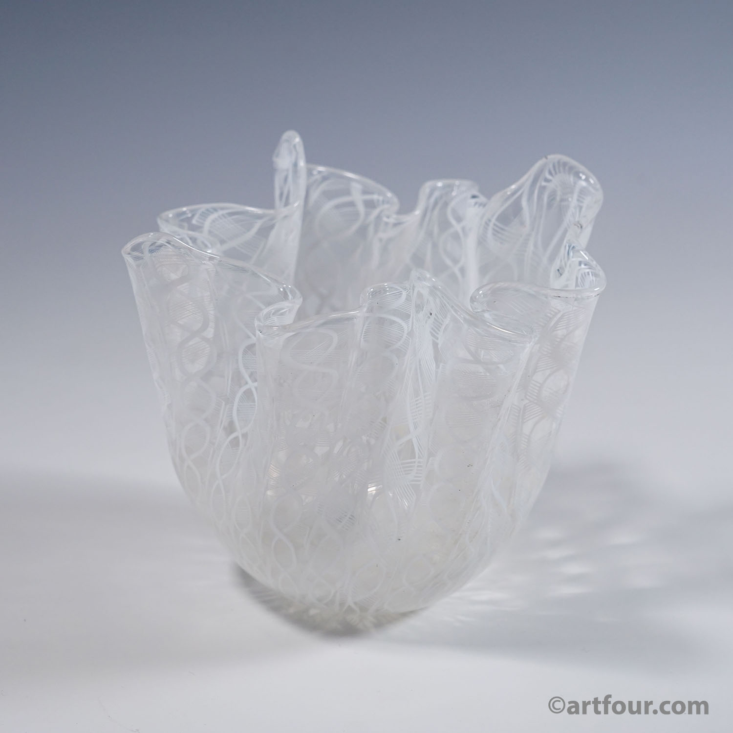 Fazzoletto Zanfirico Vase by Fulvio Bianconi for Venini, Venice Murano 1950s