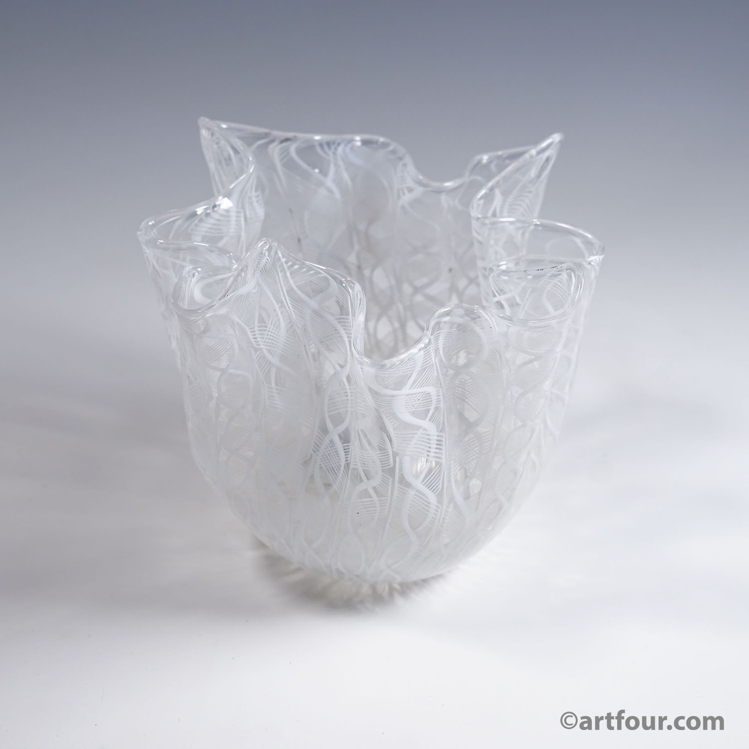 Fazzoletto Zanfirico Vase by Fulvio Bianconi for Venini, Venice Murano 1950s